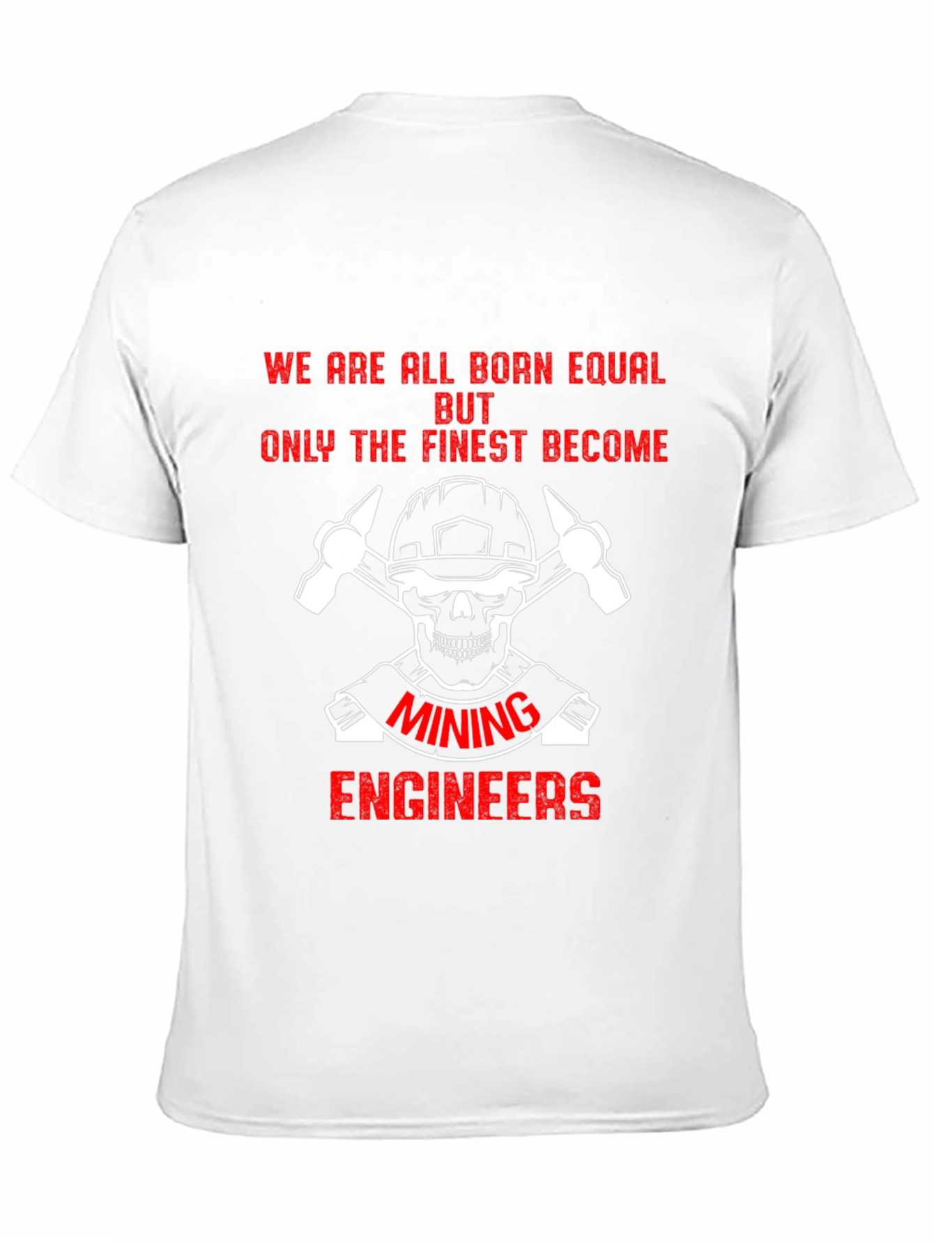 Mining Engineer Skull Graphic T-Shirt