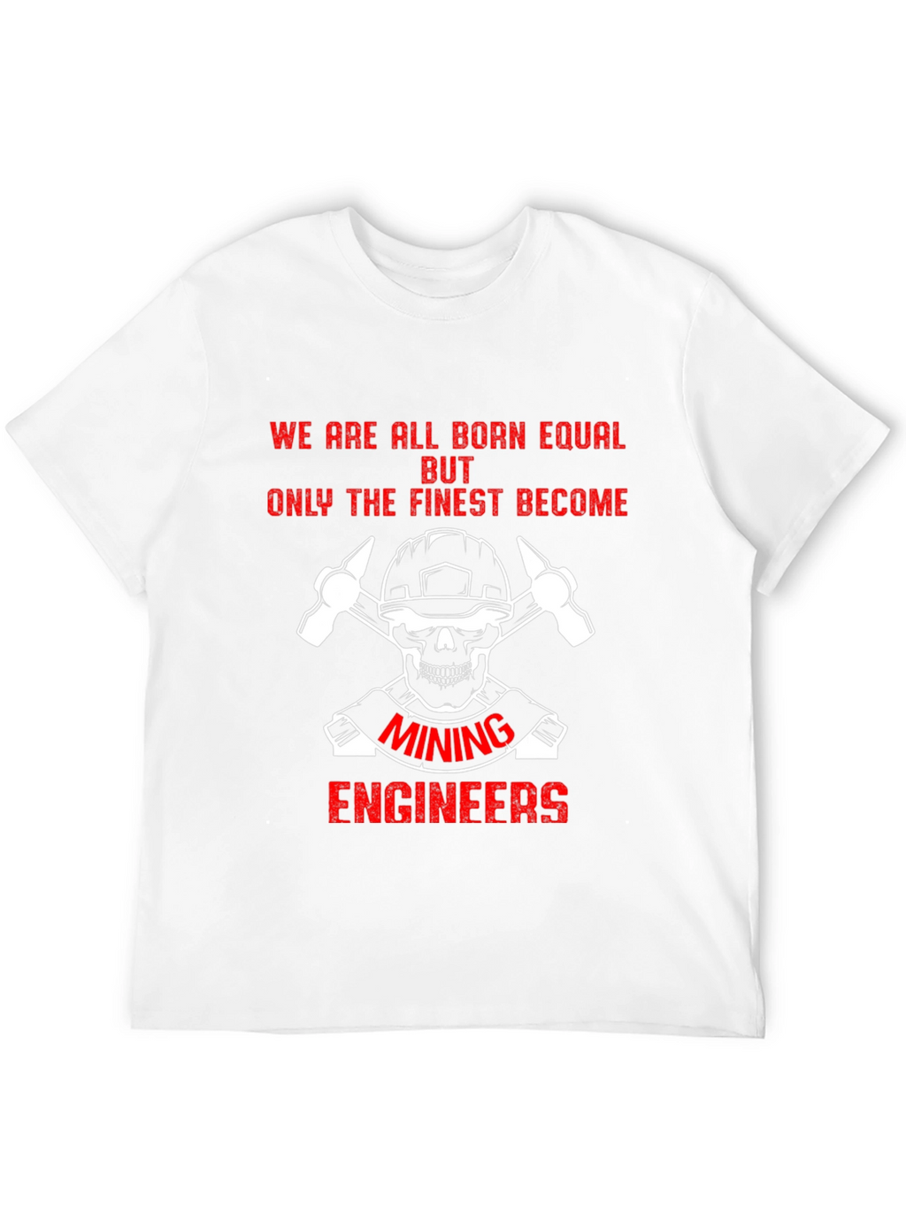 Mining Engineer Skull Graphic T-Shirt