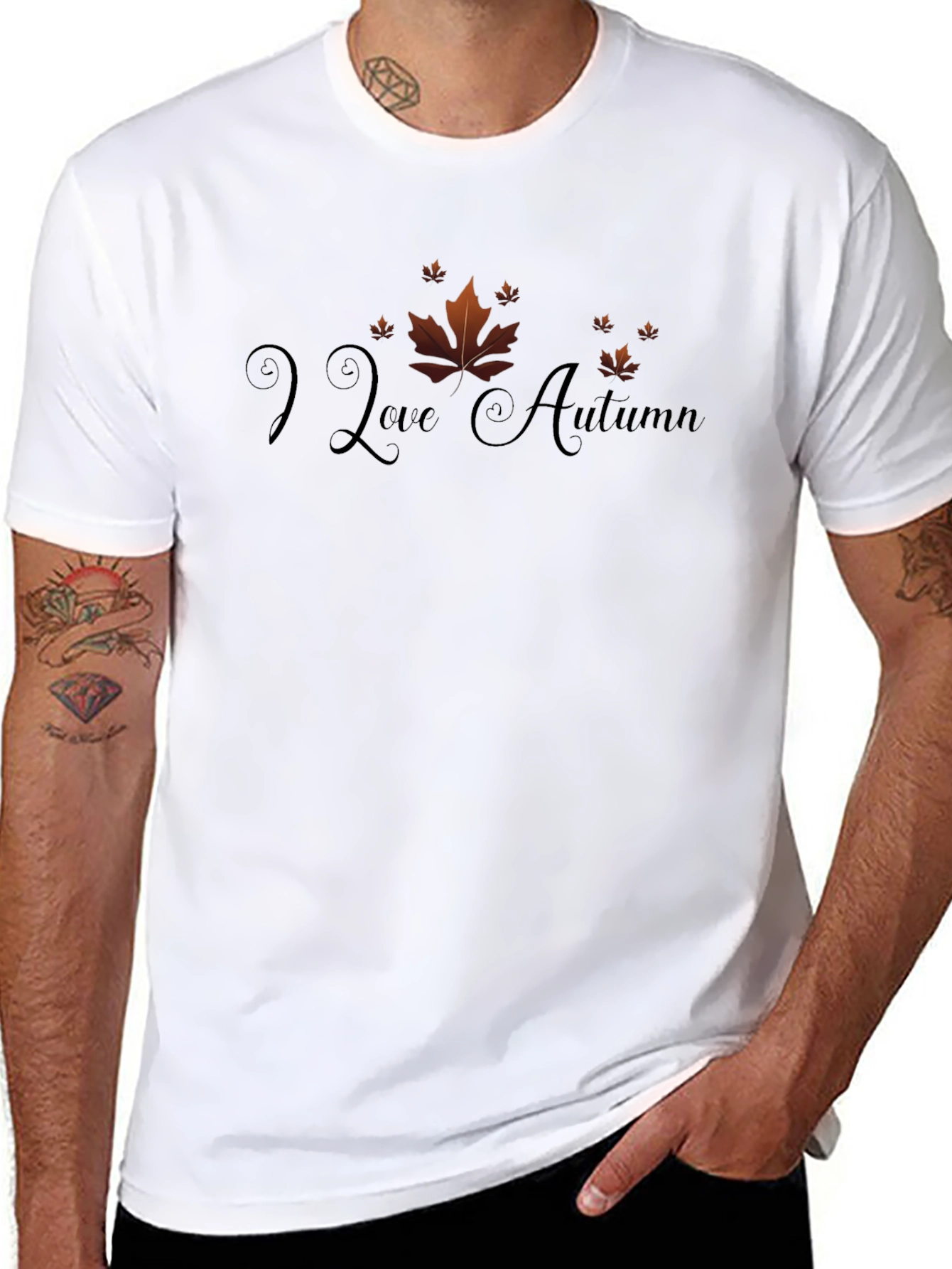 I Love Autumn T-Shirt: Fall Leaves Design