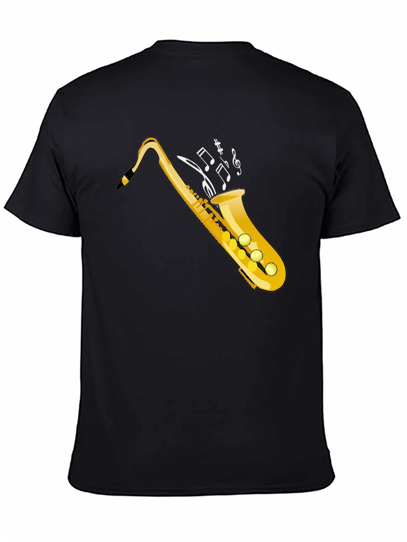 Saxophone Music Notes Graphic Tee