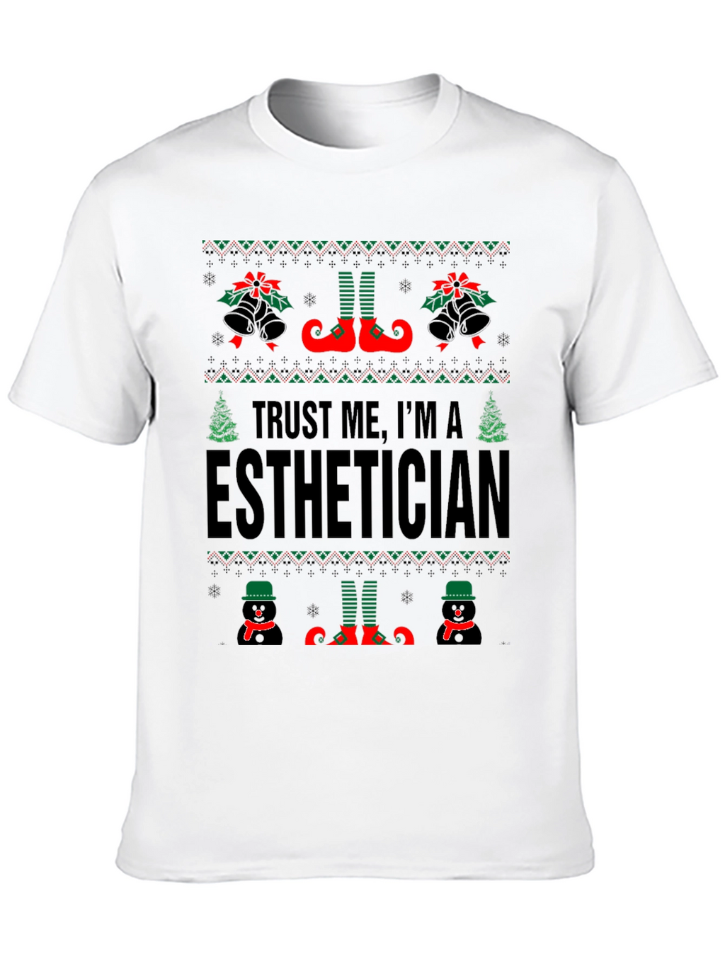 Esthetician Ugly Christmas Sweater T-Shirt