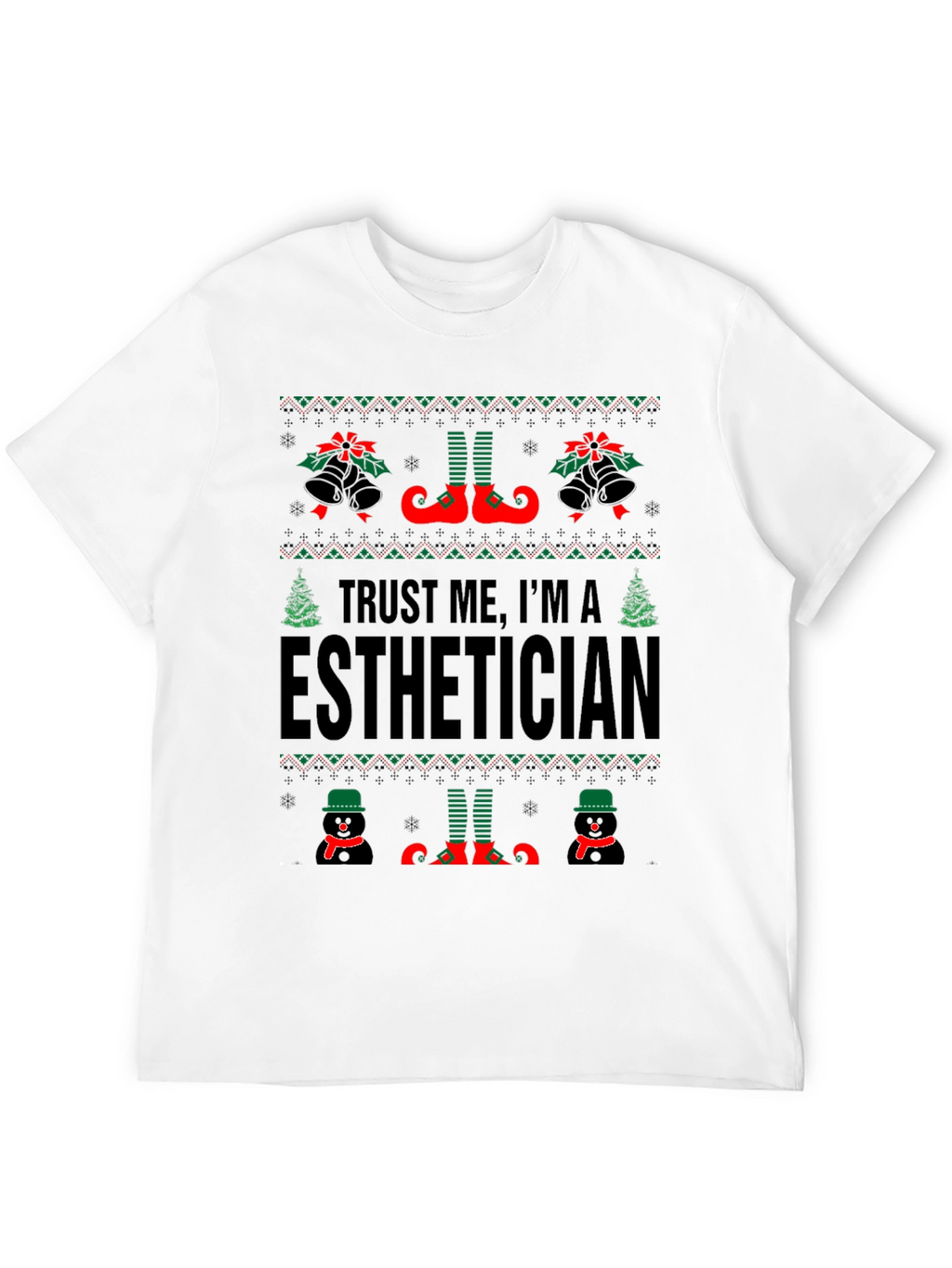 Esthetician Ugly Christmas Sweater T-Shirt