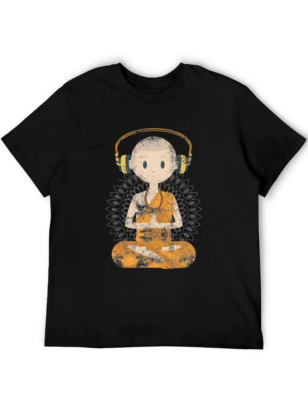 Zen Monk DJ Graphic Tee - Black T-Shirt