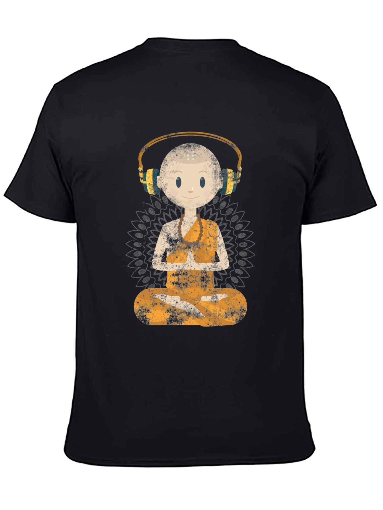 Zen Monk DJ Graphic Tee - Black T-Shirt