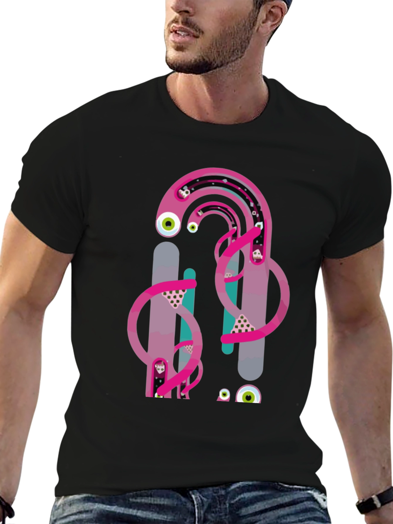 Eye-Catching Graphic Print Tee