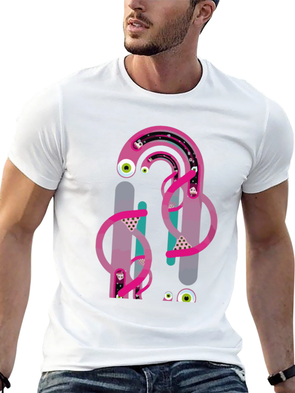 Eye-Catching Graphic Print Tee