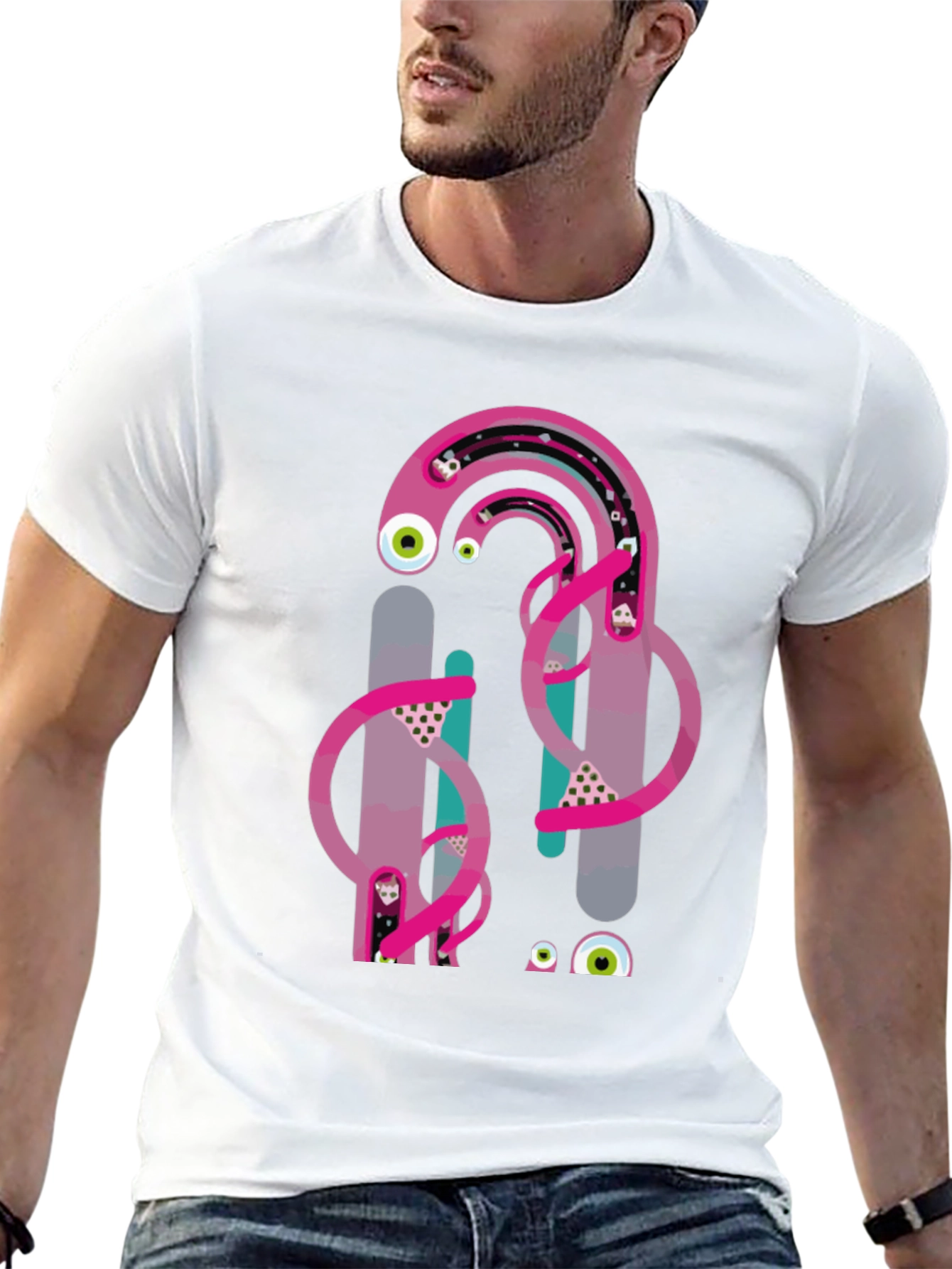 Eye-Catching Graphic Print Tee