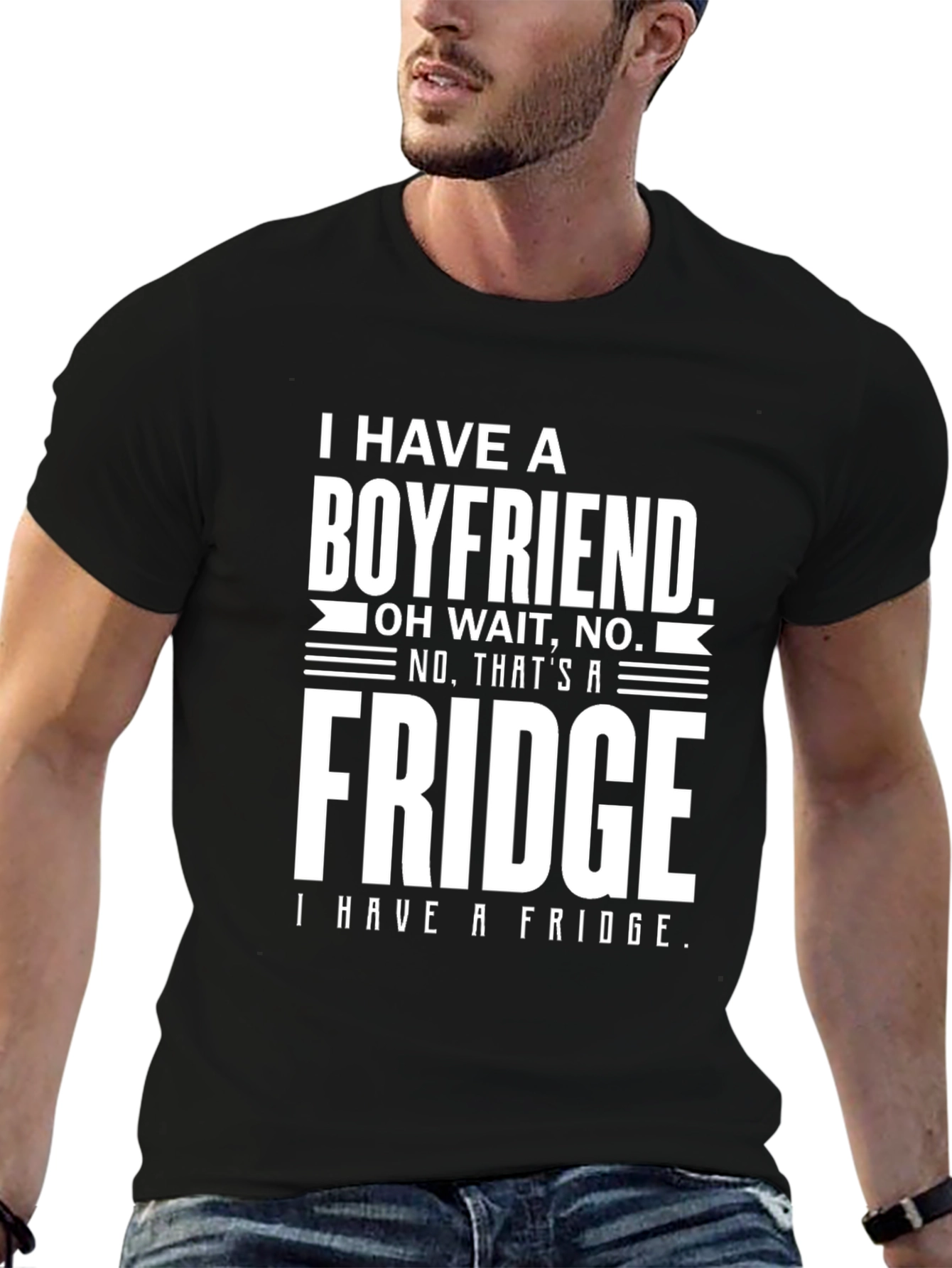Funny Boyfriend Fridge Graphic T-Shirt
