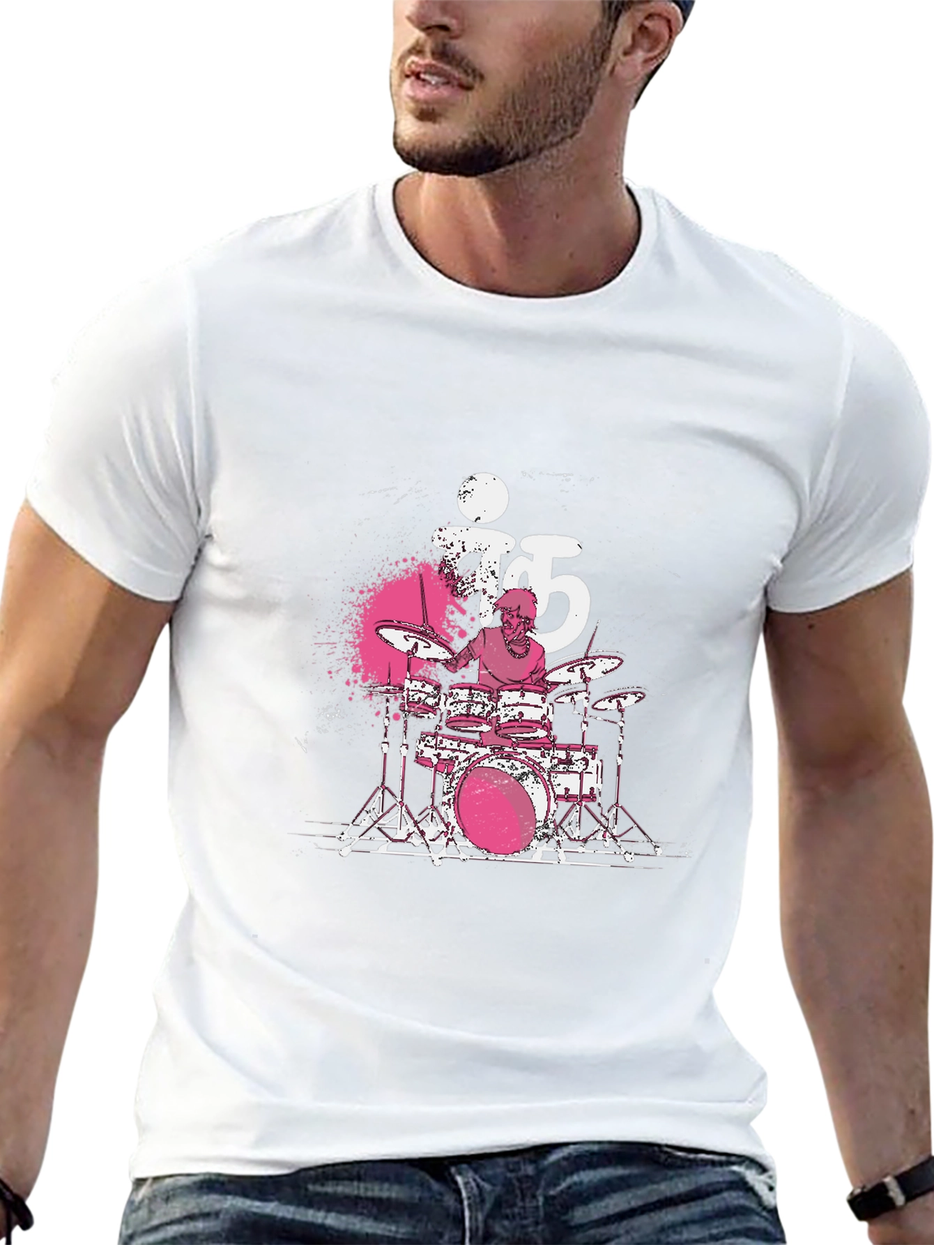 Drummer T-Shirt - Black Cotton Tee