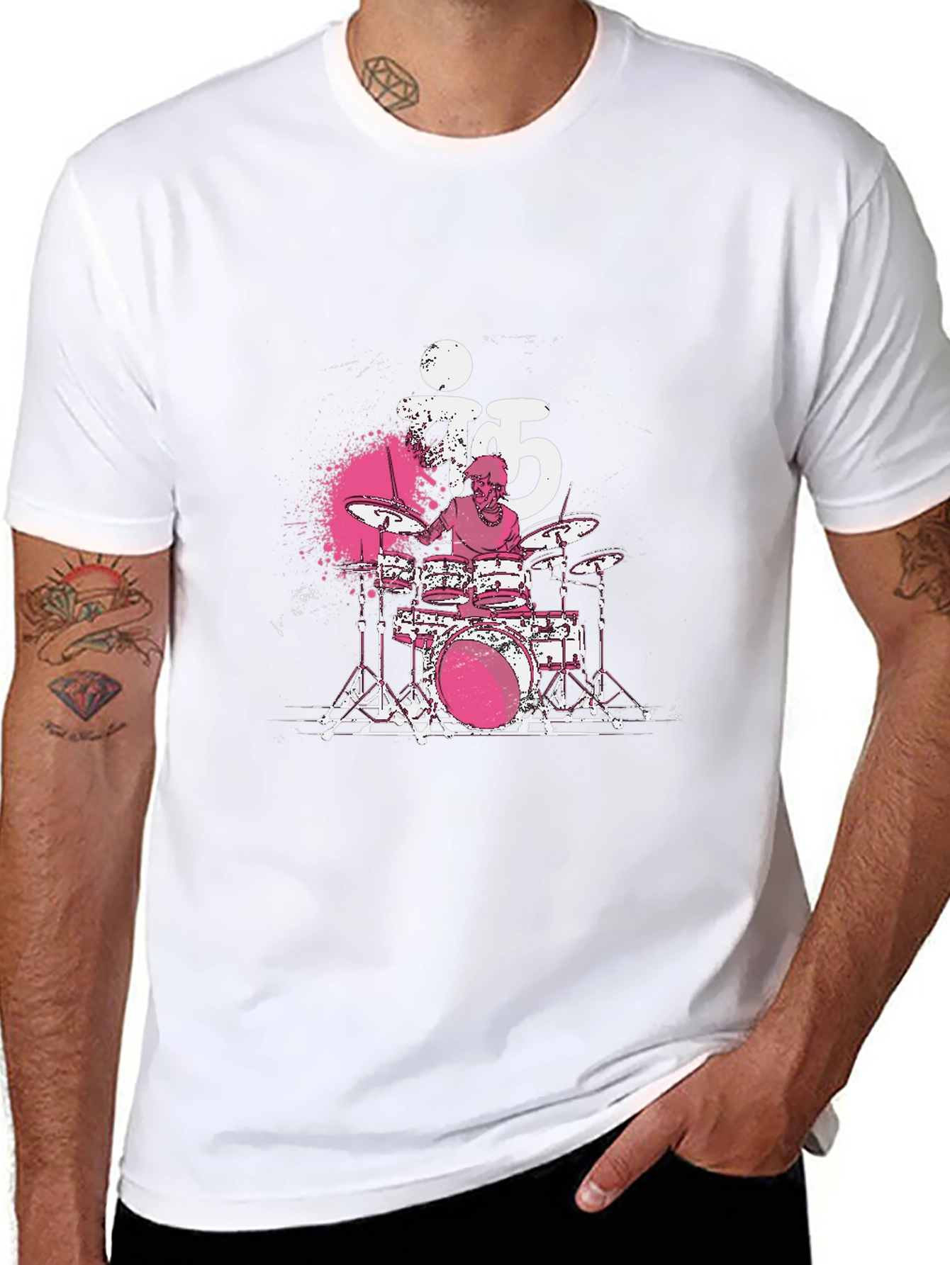 Drummer T-Shirt - Black Cotton Tee