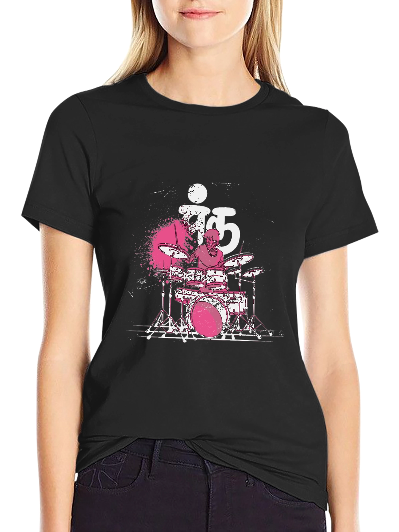 Drummer T-Shirt - Black Cotton Tee