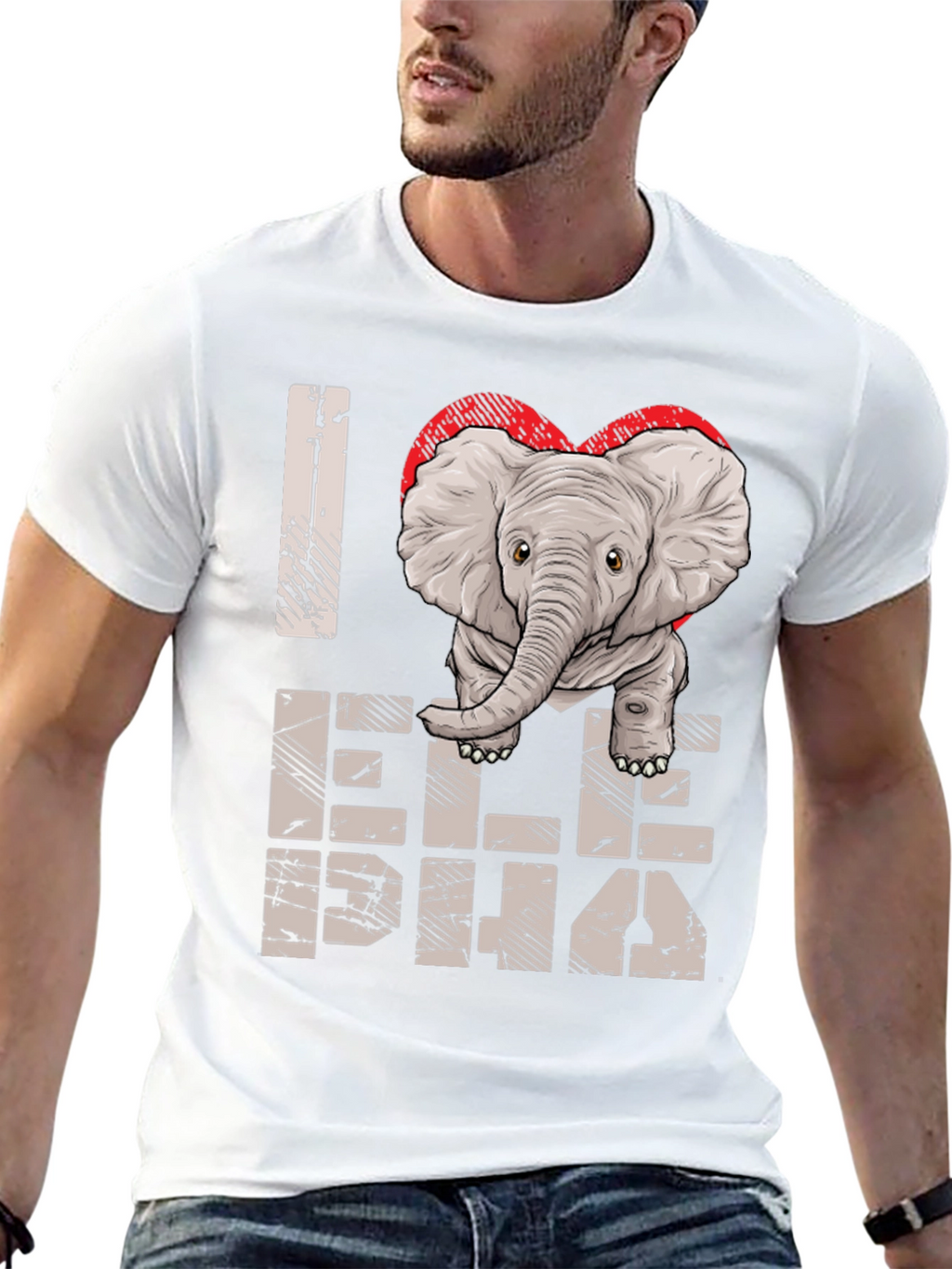 I Love Elephants Graphic Tee - Unisex Cotton Shirt