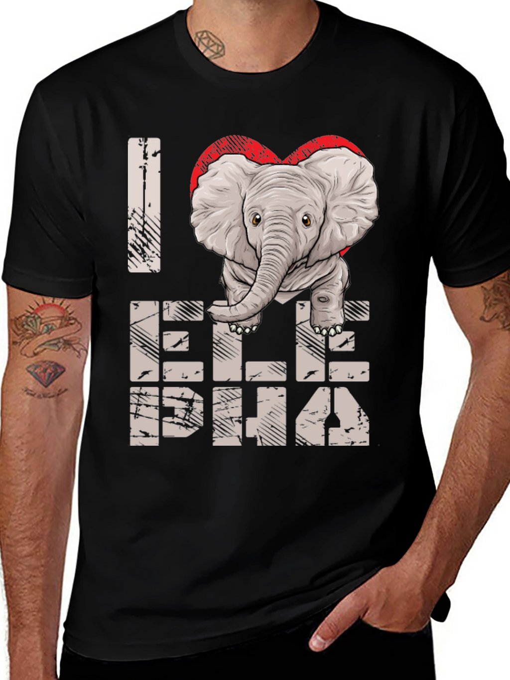 I Love Elephants Graphic Tee - Unisex Cotton Shirt