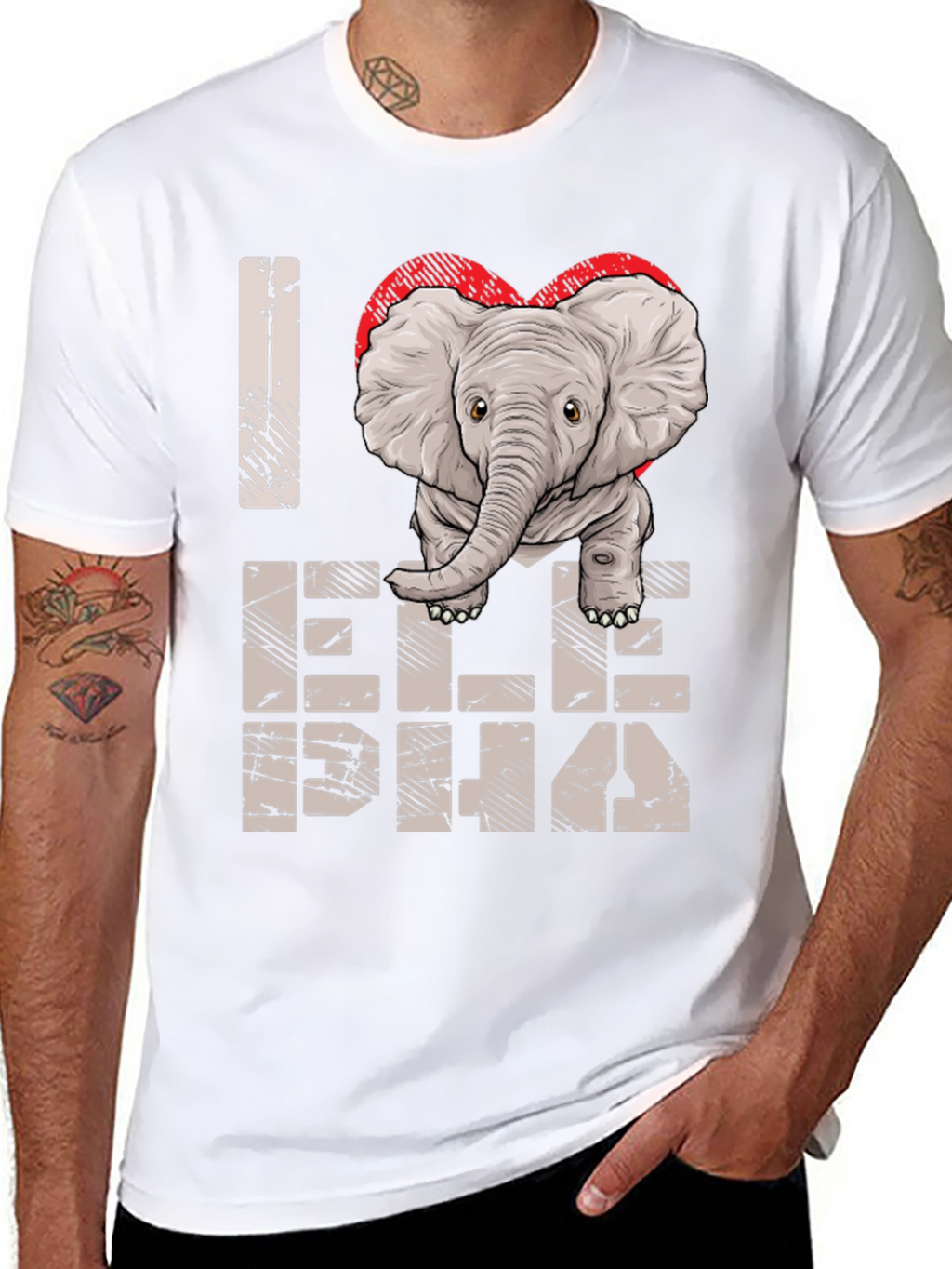 I Love Elephants Graphic Tee - Unisex Cotton Shirt