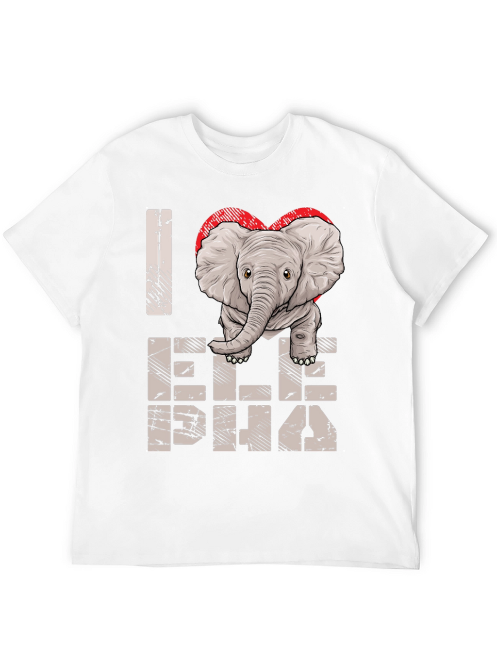 I Love Elephants Graphic Tee - Unisex Cotton Shirt