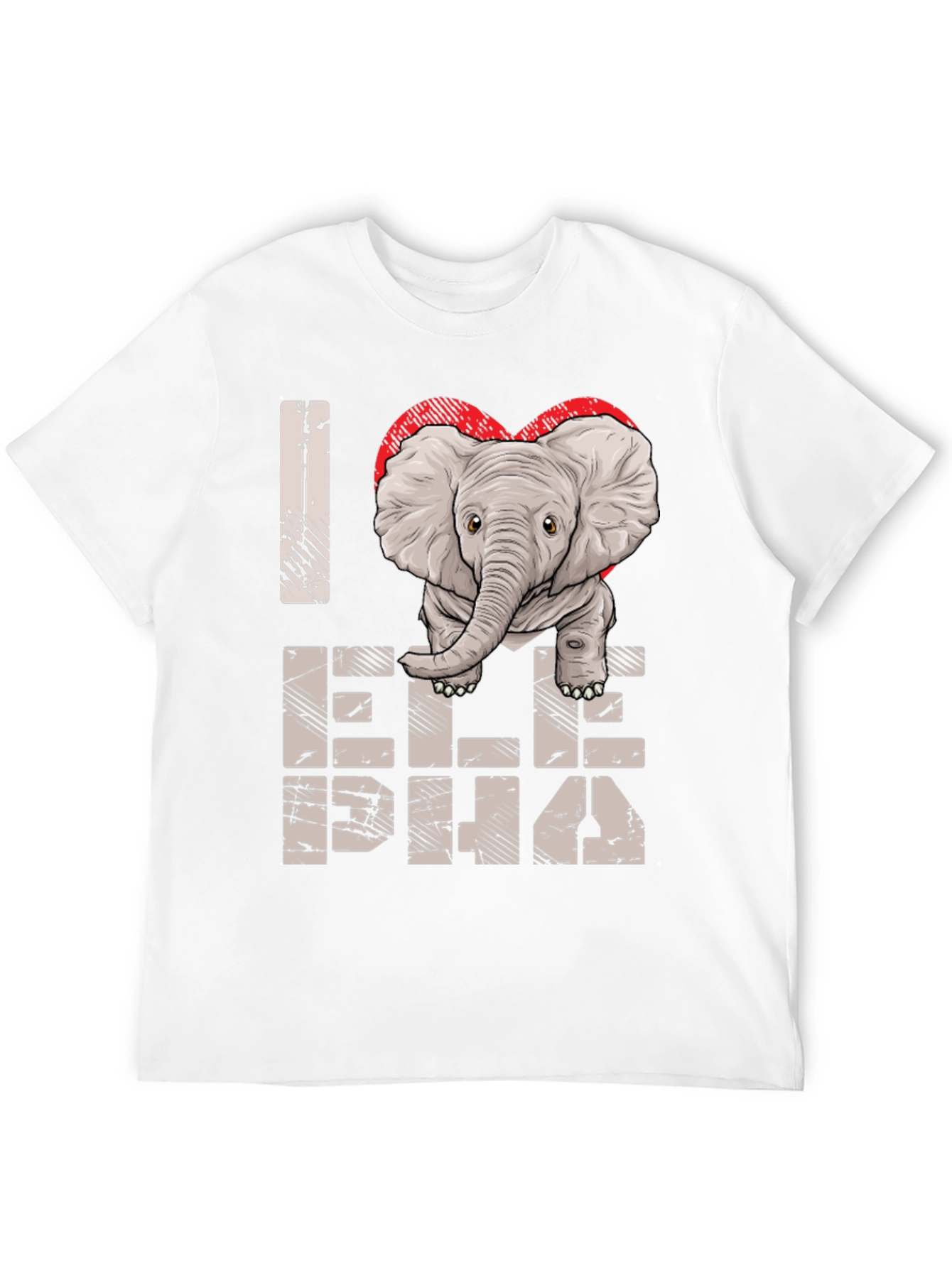 I Love Elephants Graphic Tee - Unisex Cotton Shirt