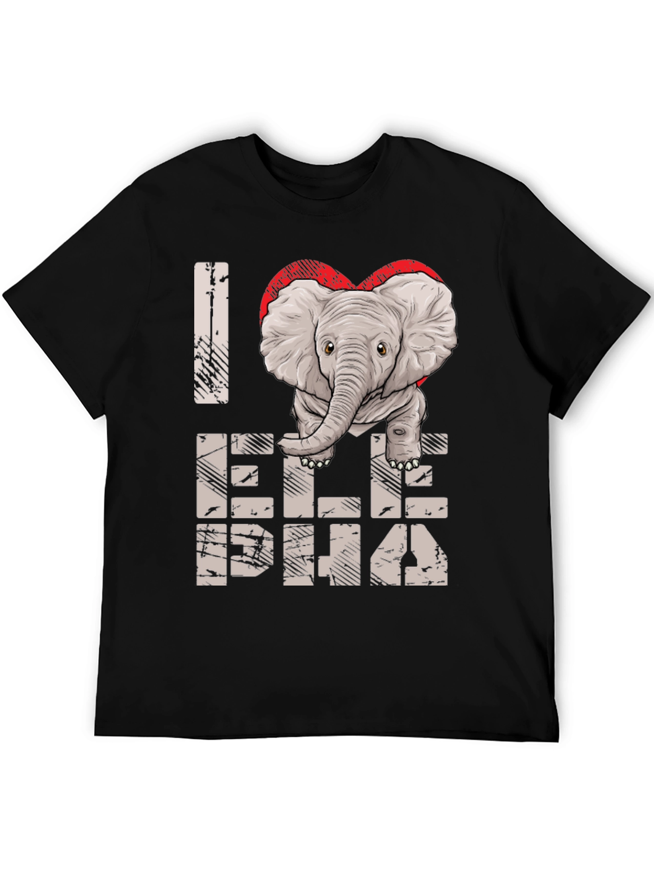 I Love Elephants Graphic Tee - Unisex Cotton Shirt