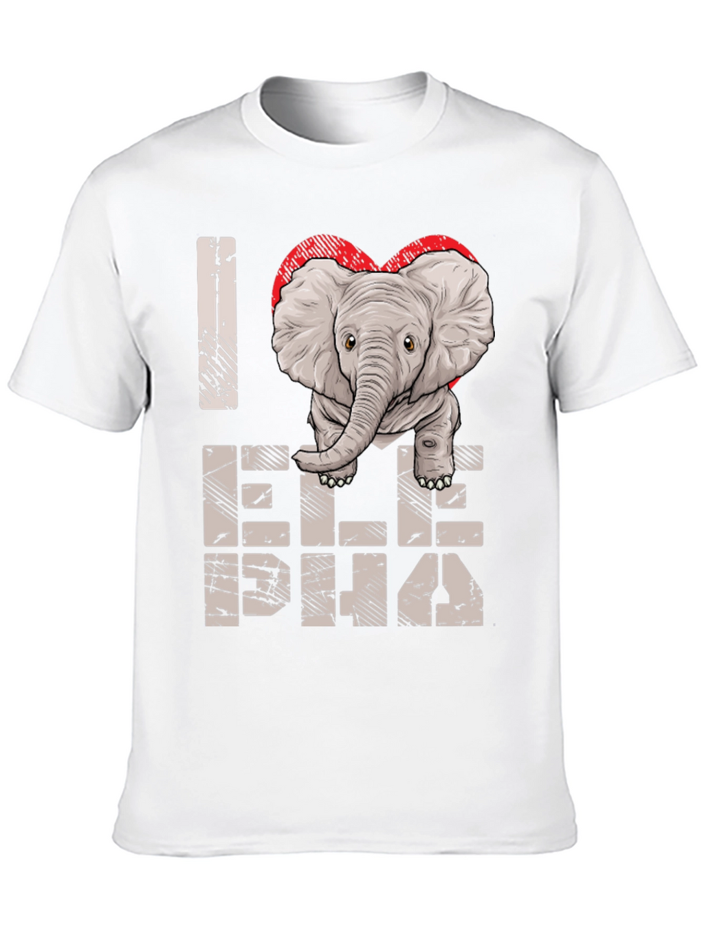 I Love Elephants Graphic Tee - Unisex Cotton Shirt