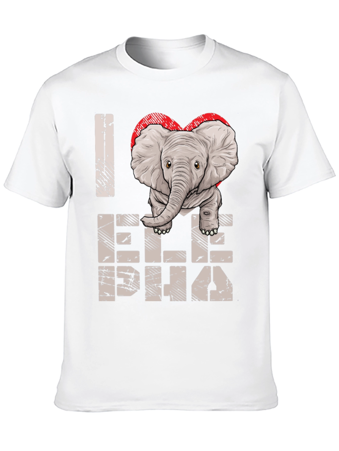 I Love Elephants Graphic Tee - Unisex Cotton Shirt