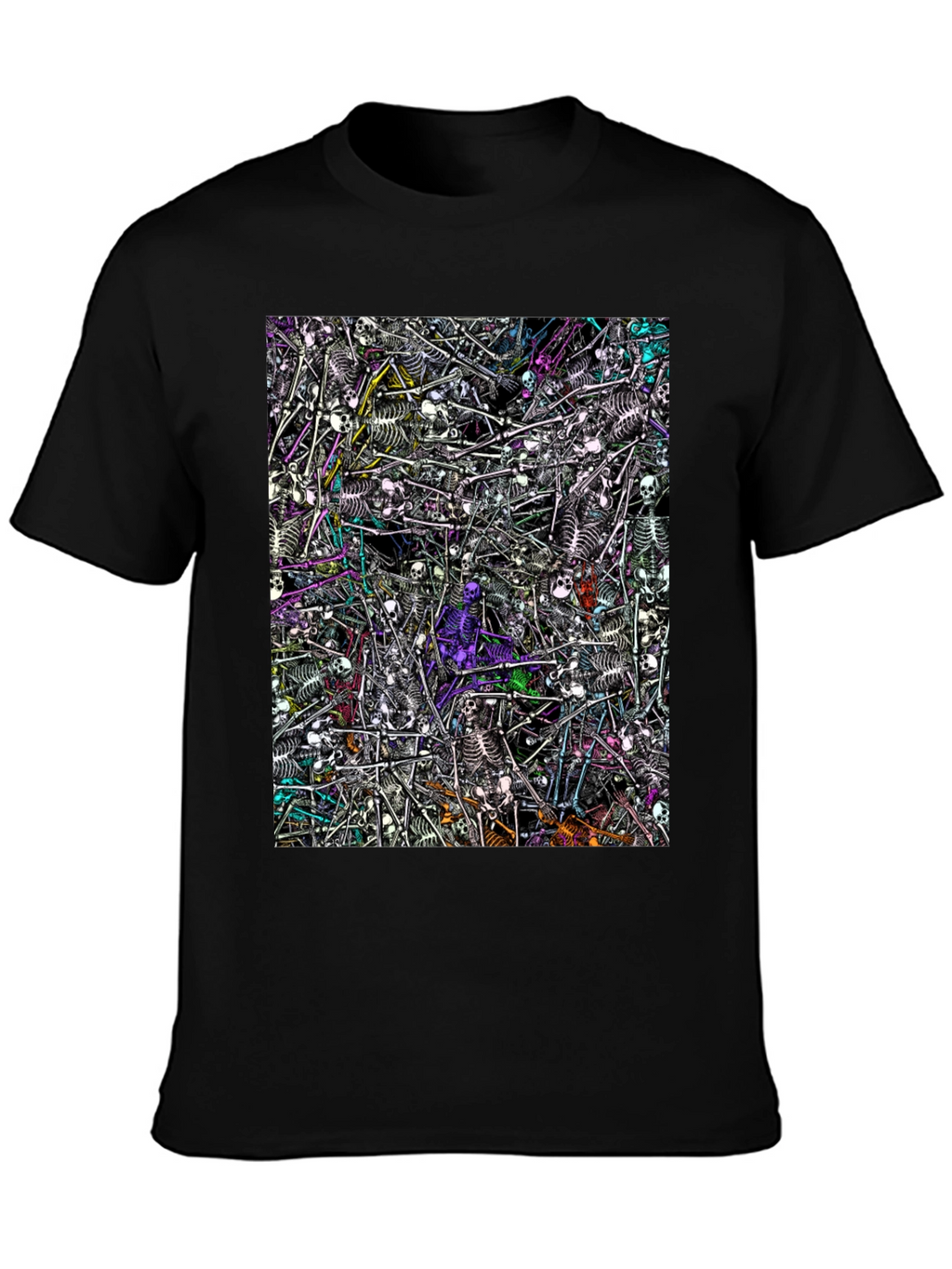 Skeleton Pile Graphic Tee - Black