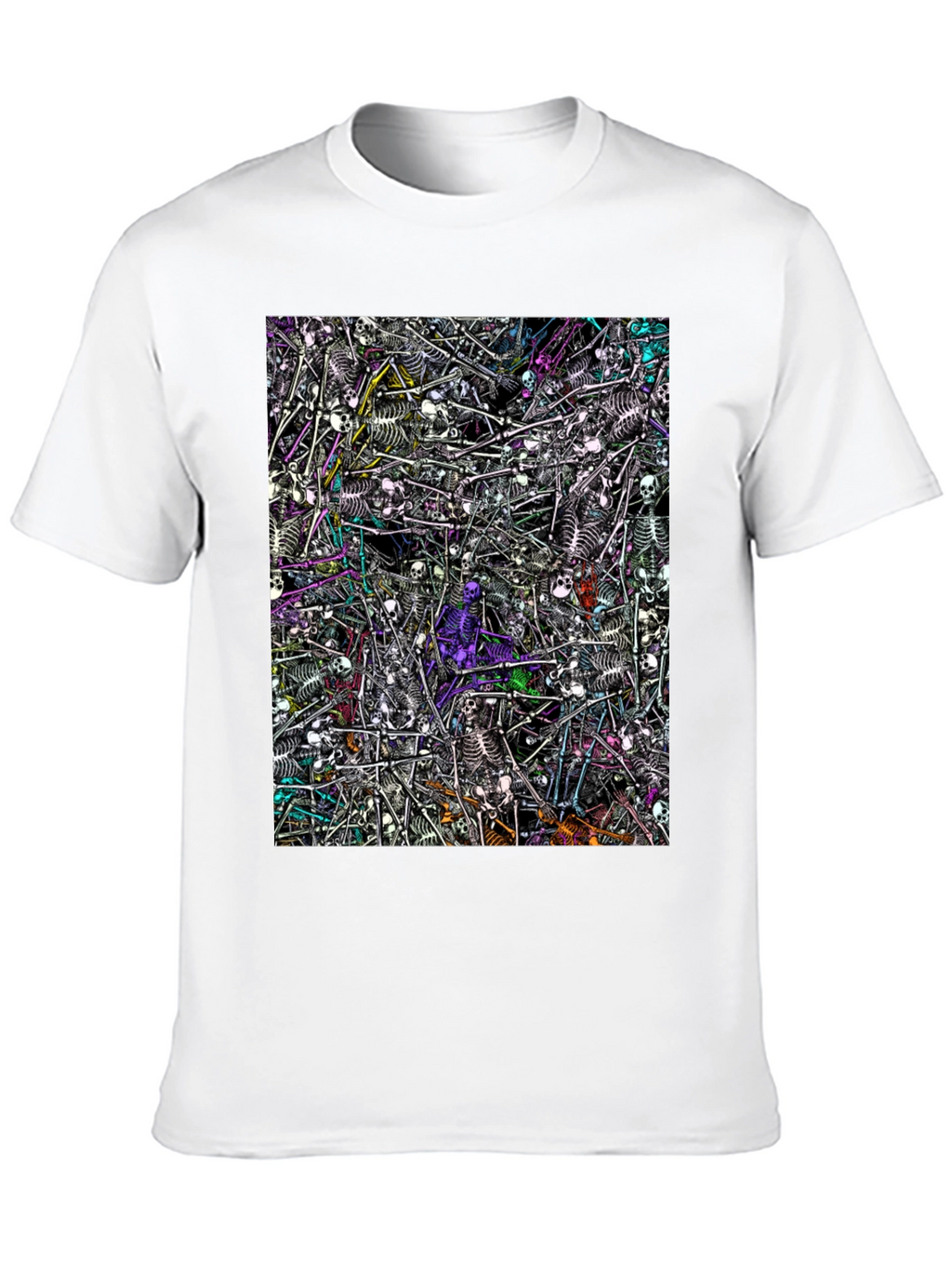 Skeleton Pile Graphic Tee - Black