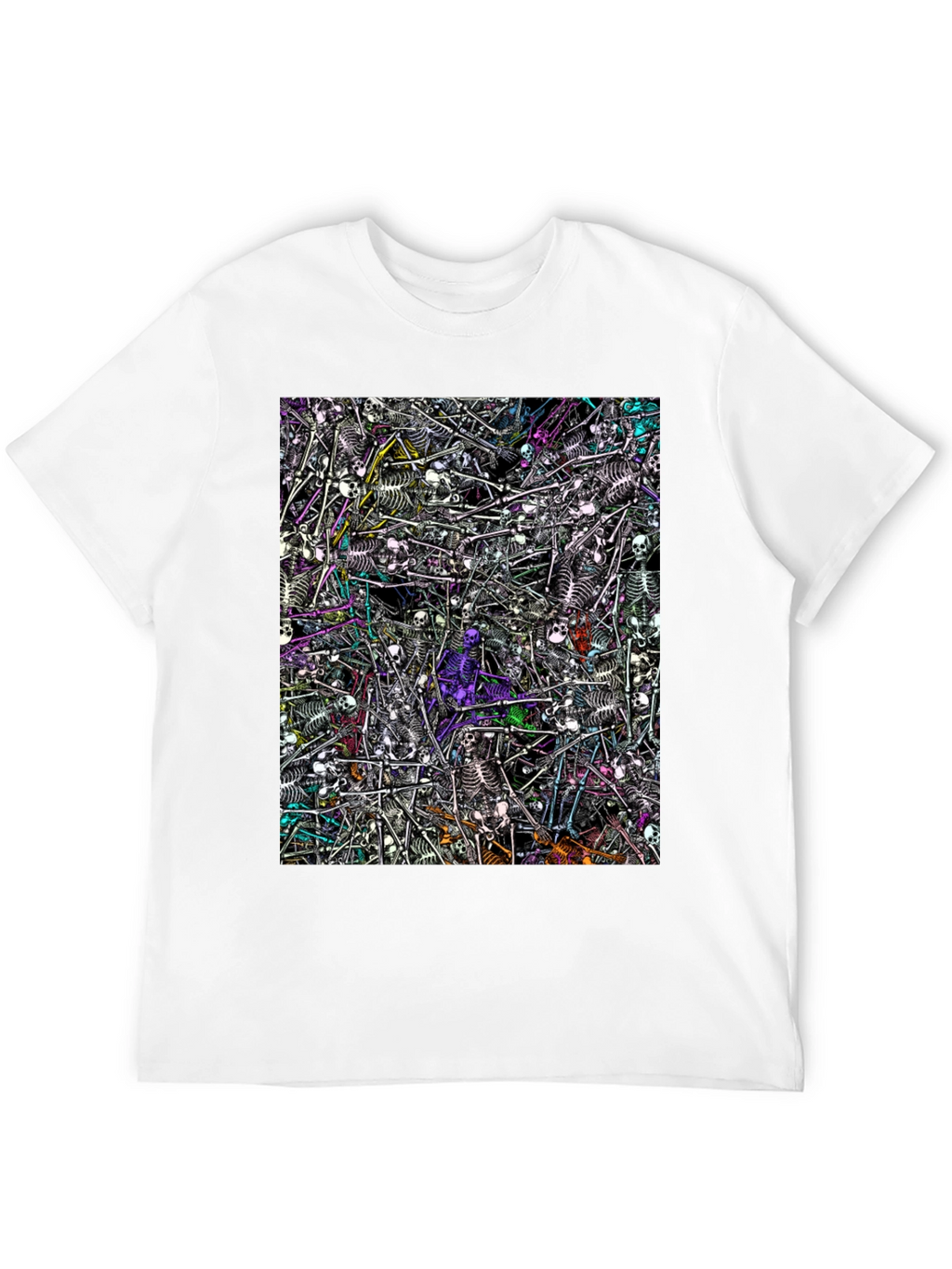 Skeleton Pile Graphic Tee - Black