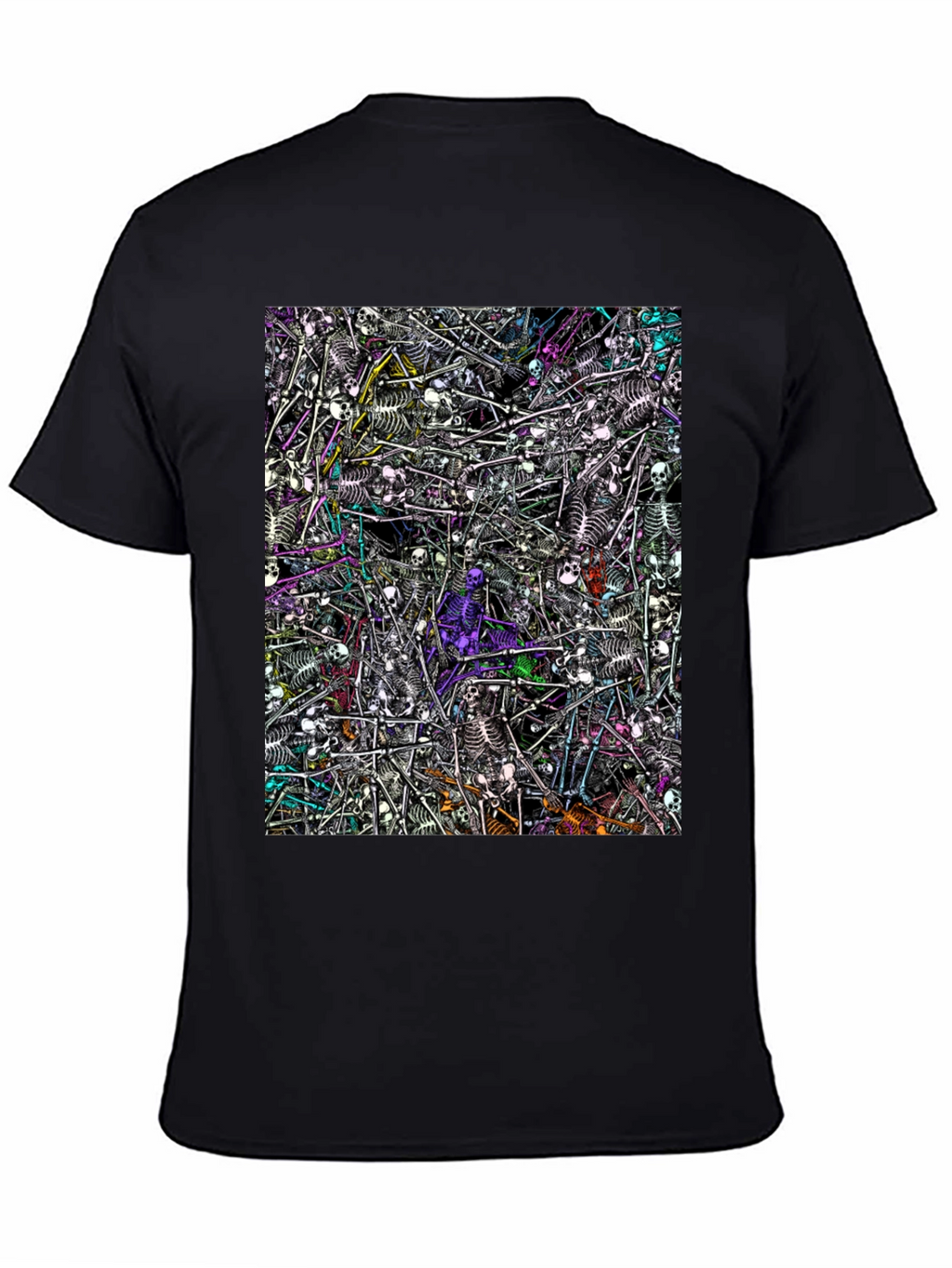 Skeleton Pile Graphic Tee - Black