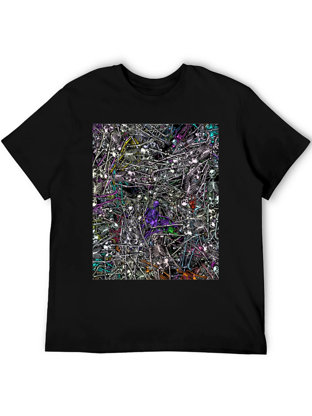 Skeleton Pile Graphic Tee - Black