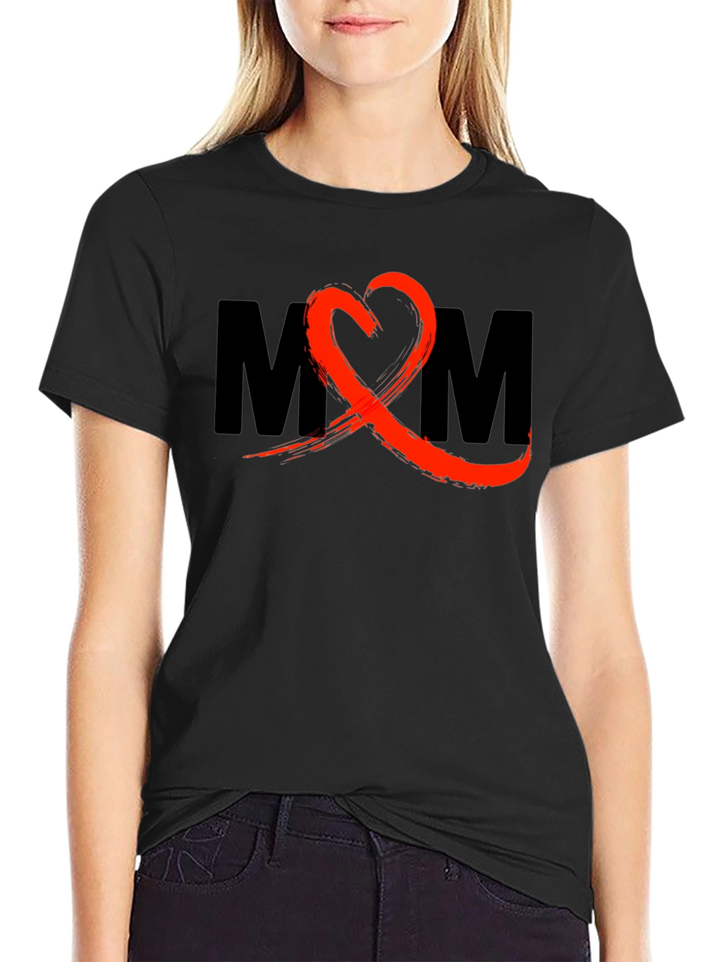 Stylish MOM Graphic T-Shirt - Black