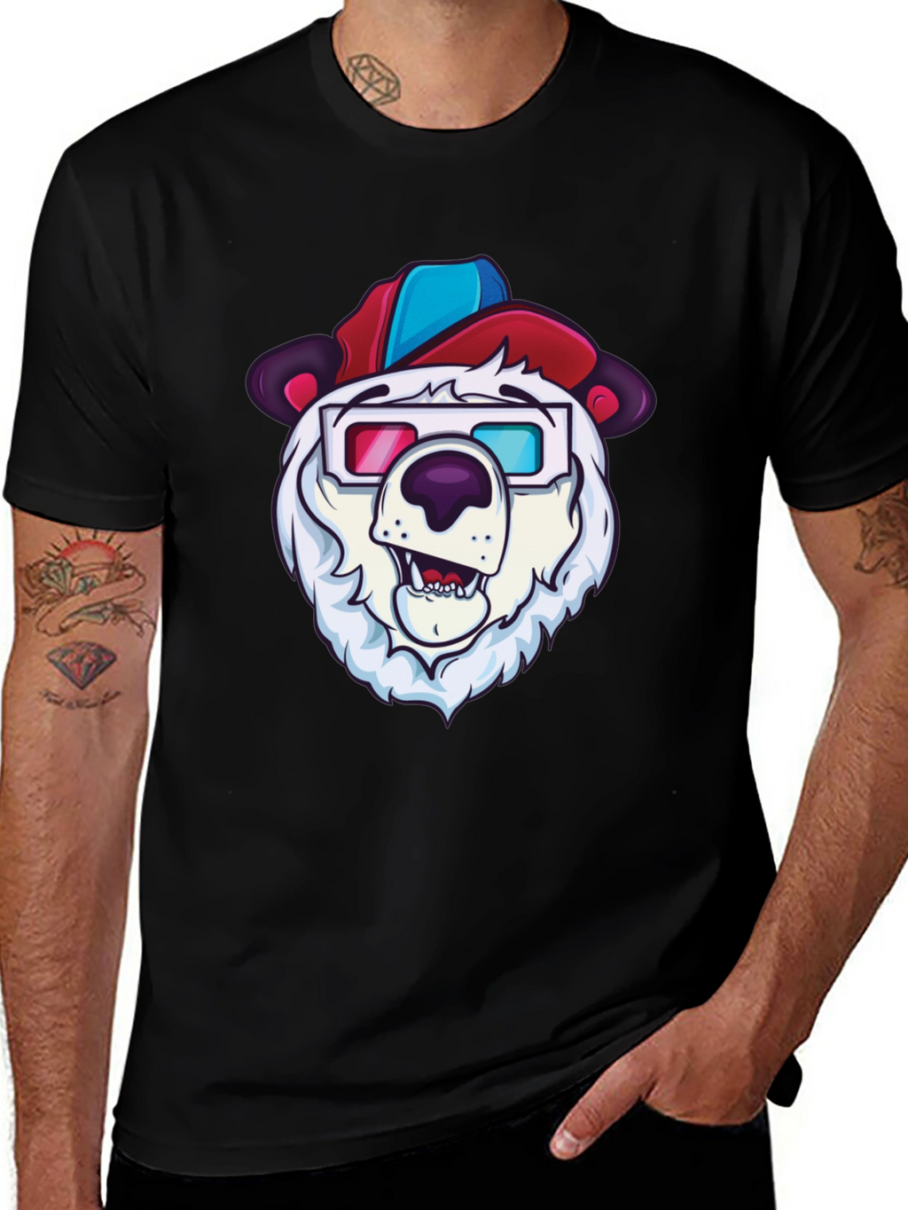 Cool Bear Tee - Cartoon Character Graphic