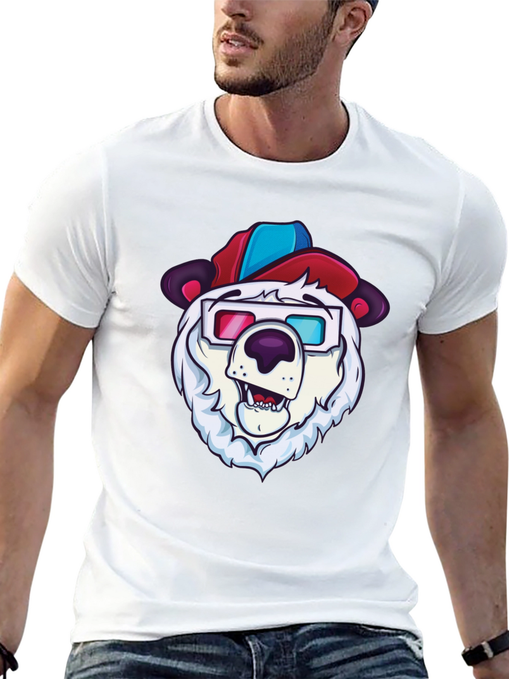 Cool Bear Tee - Cartoon Character Graphic