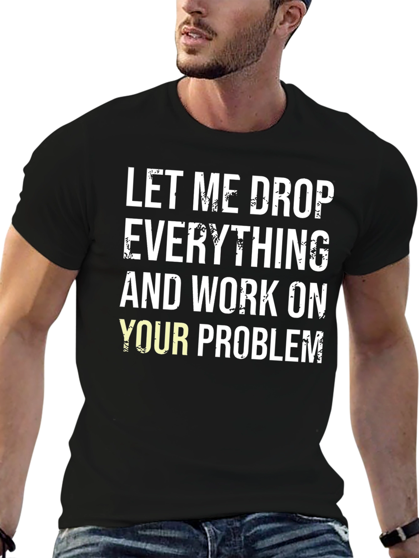 Funny Drop Everything Black T-Shirt