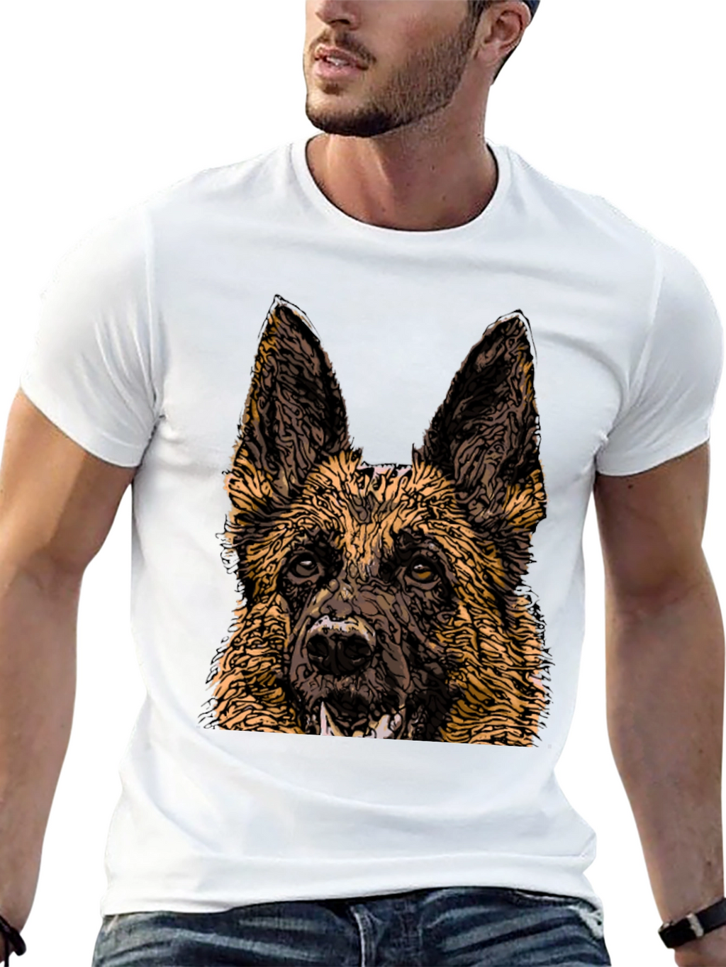 German Shepherd Graphic Tee - Cool Dog Lover Shirt