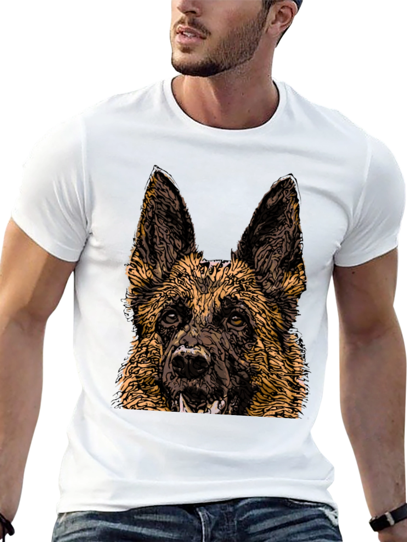 German Shepherd Graphic Tee - Cool Dog Lover Shirt