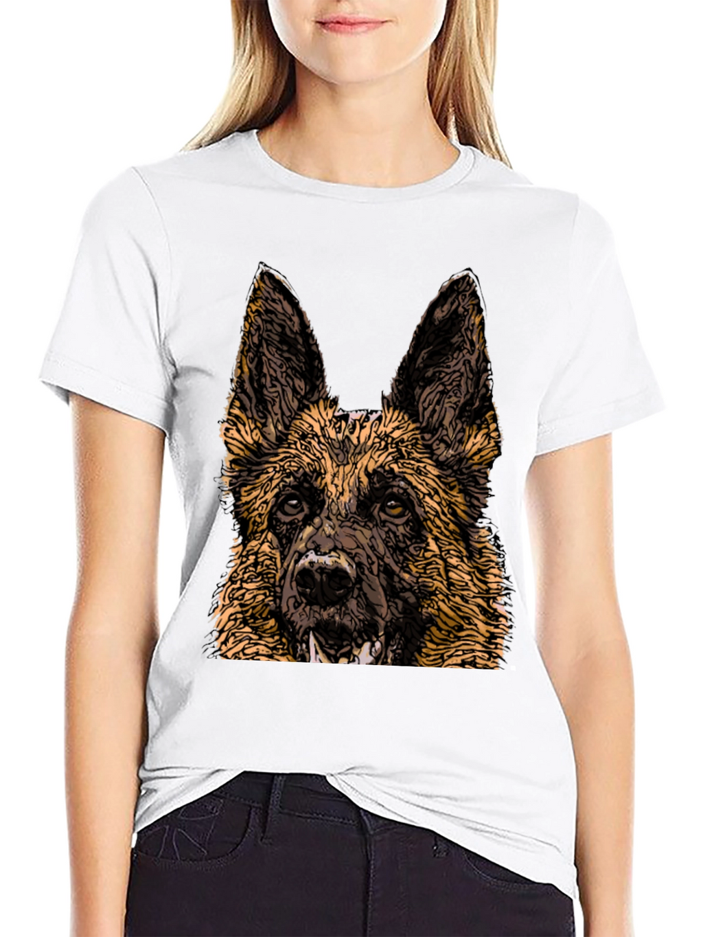 German Shepherd Graphic Tee - Cool Dog Lover Shirt