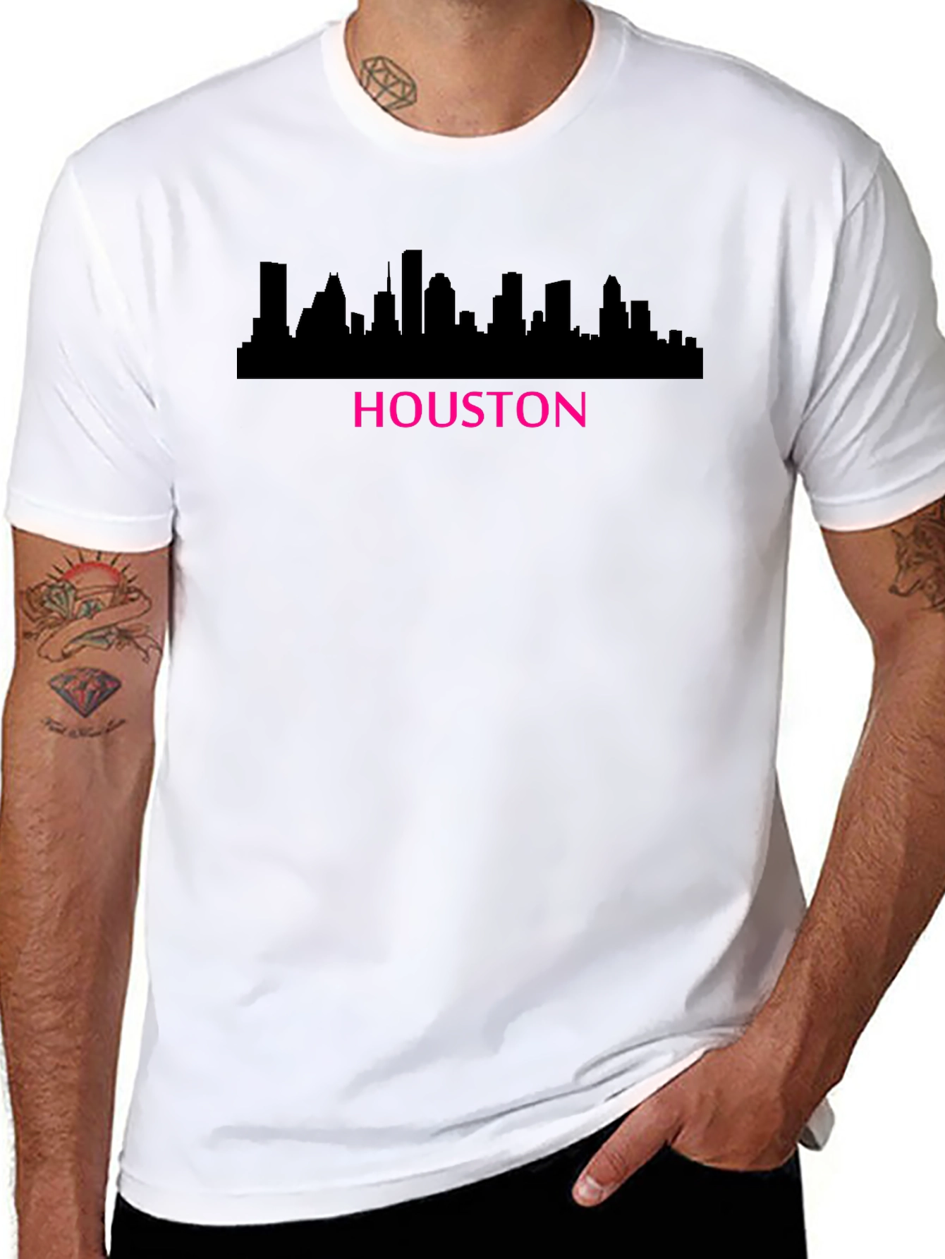 Houston Skyline Black T-Shirt
