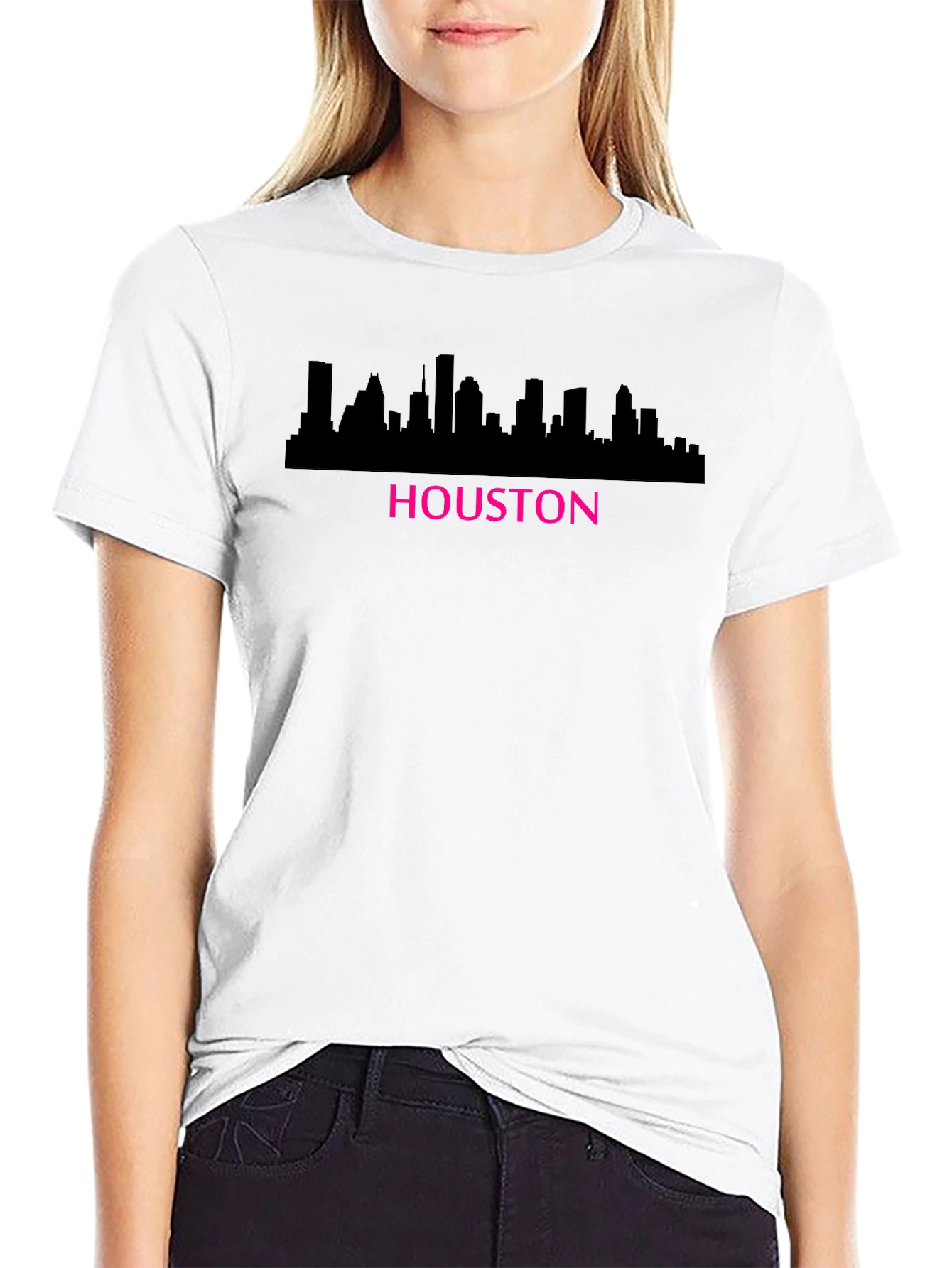 Houston Skyline Black T-Shirt