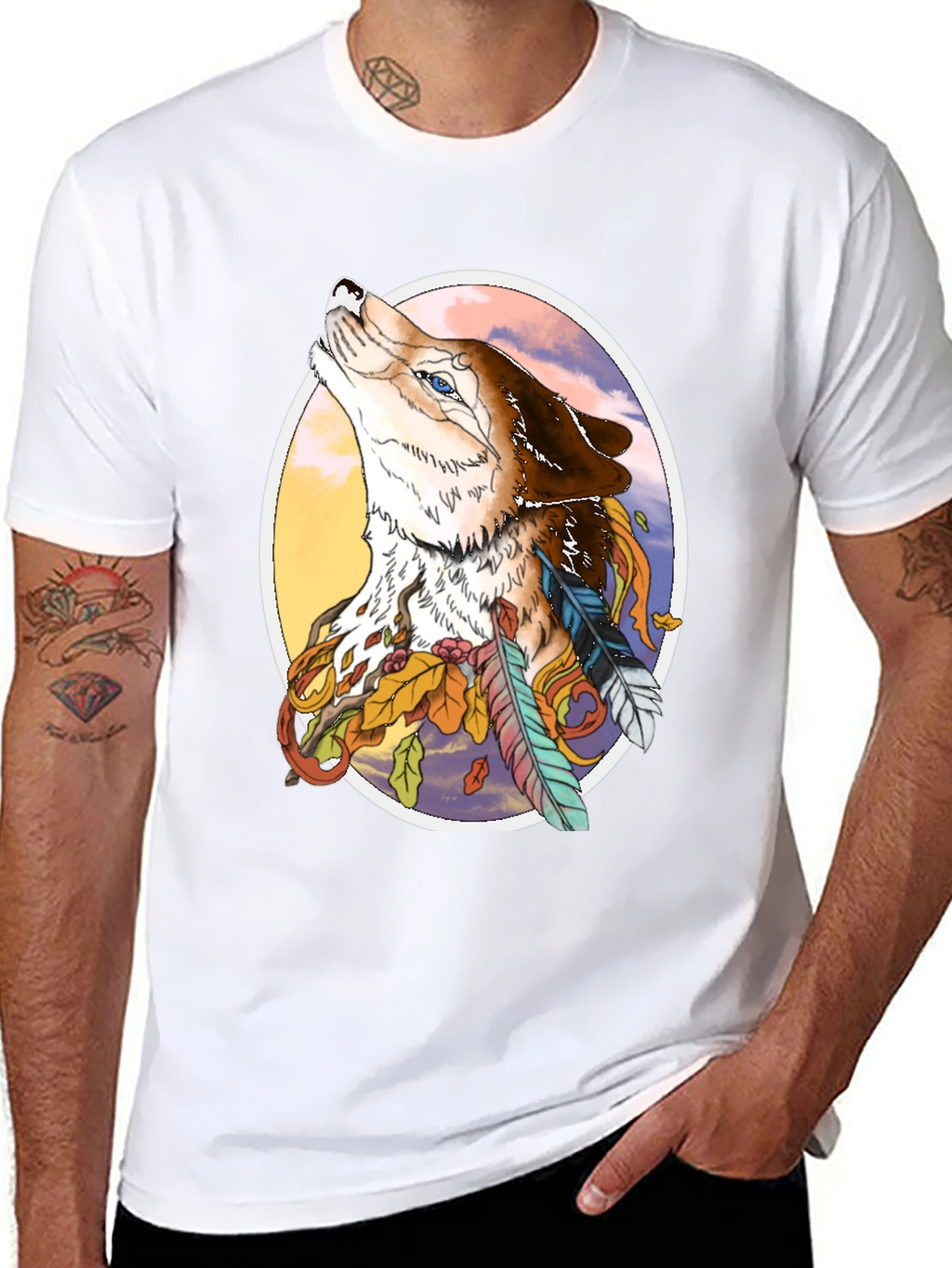 Wolf & Feather Graphic Tee