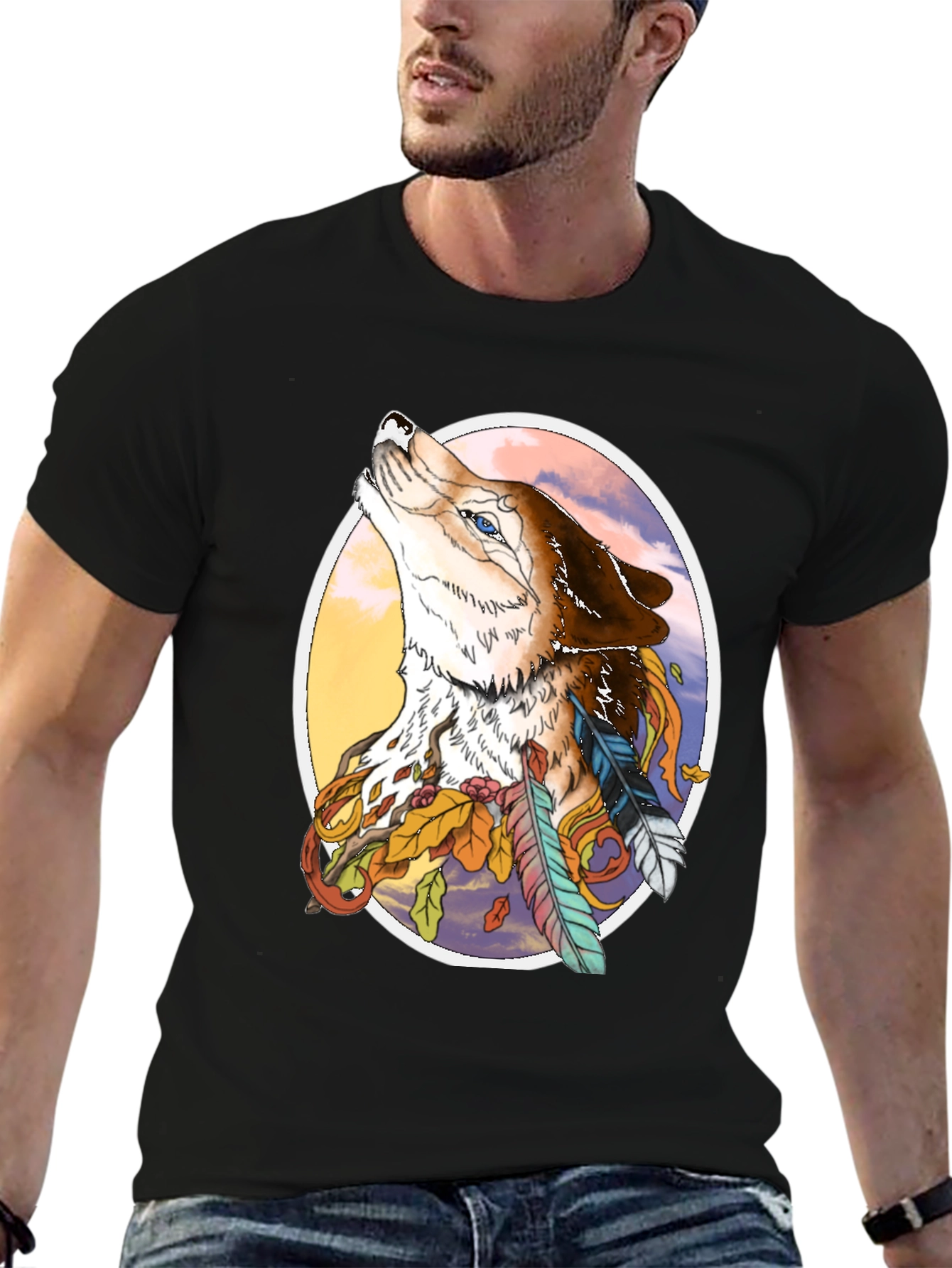 Wolf & Feather Graphic Tee