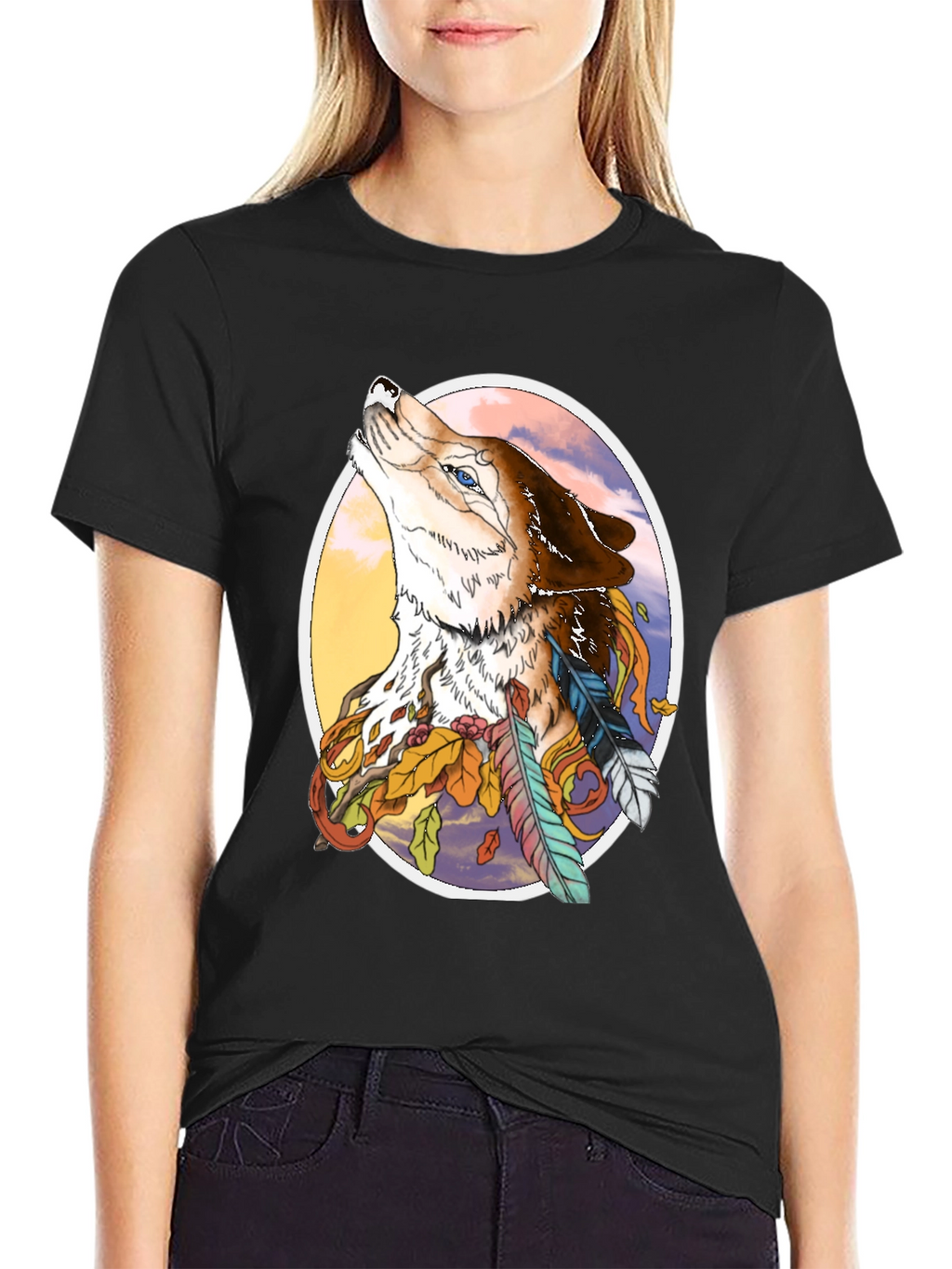 Wolf & Feather Graphic Tee