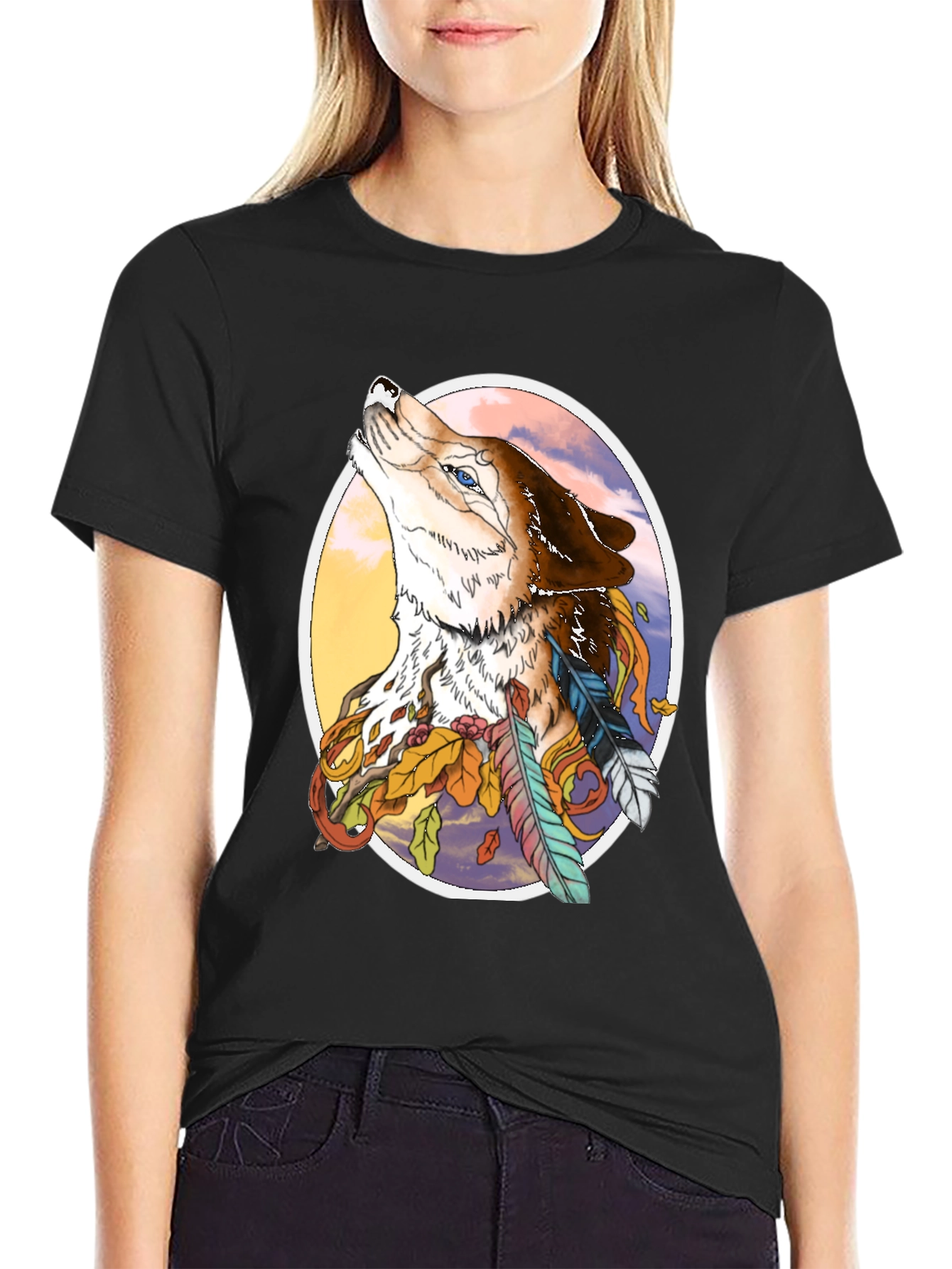 Wolf & Feather Graphic Tee