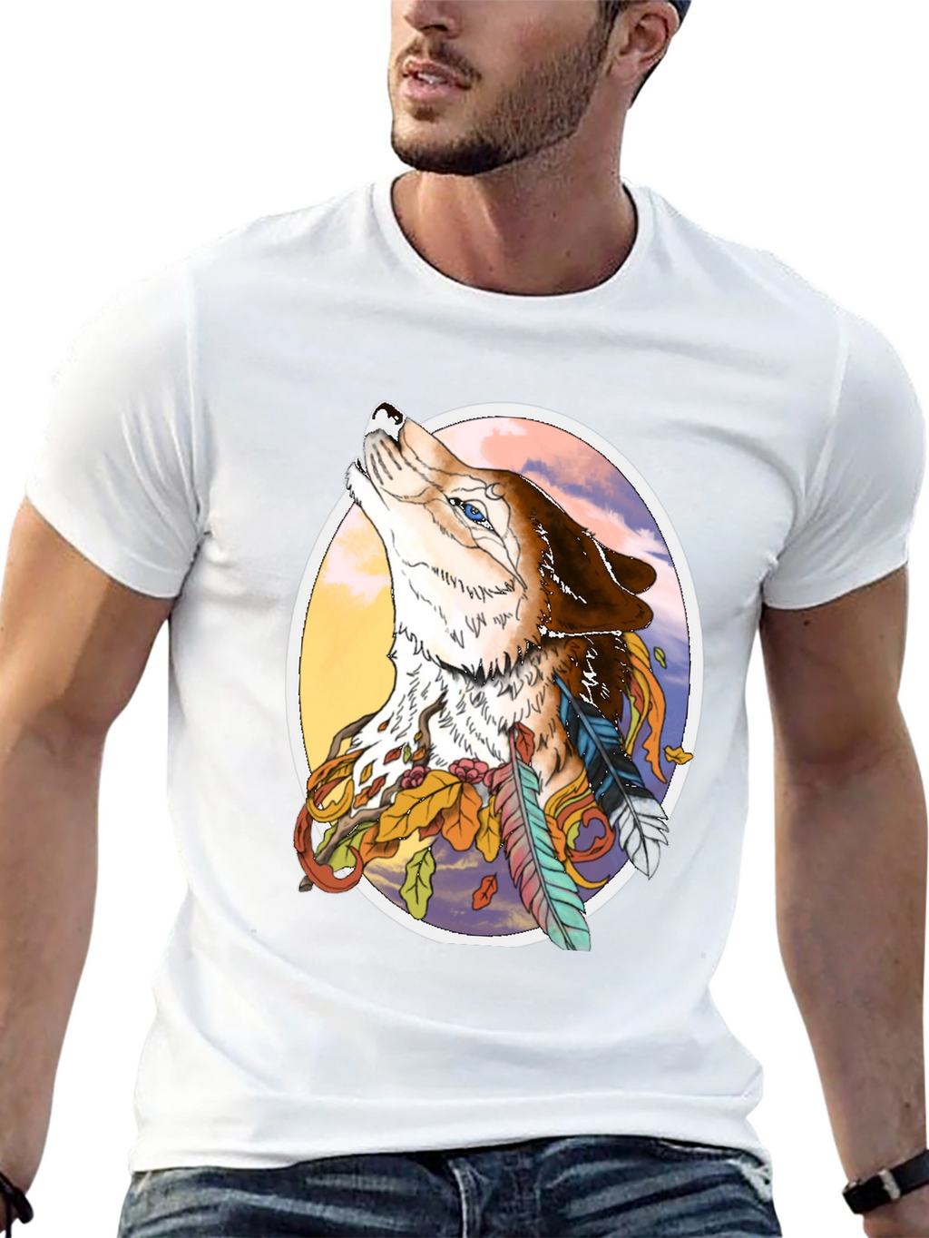 Wolf & Feather Graphic Tee