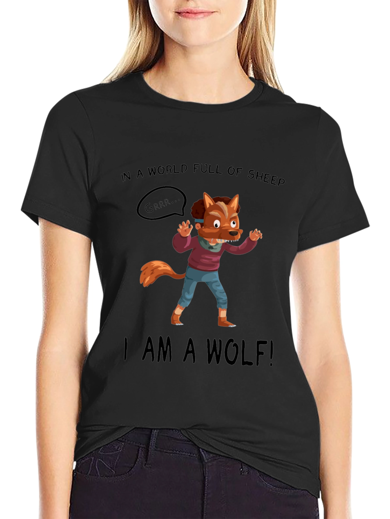 I Am A Wolf T-Shirt - Funny Animal Graphic Tee