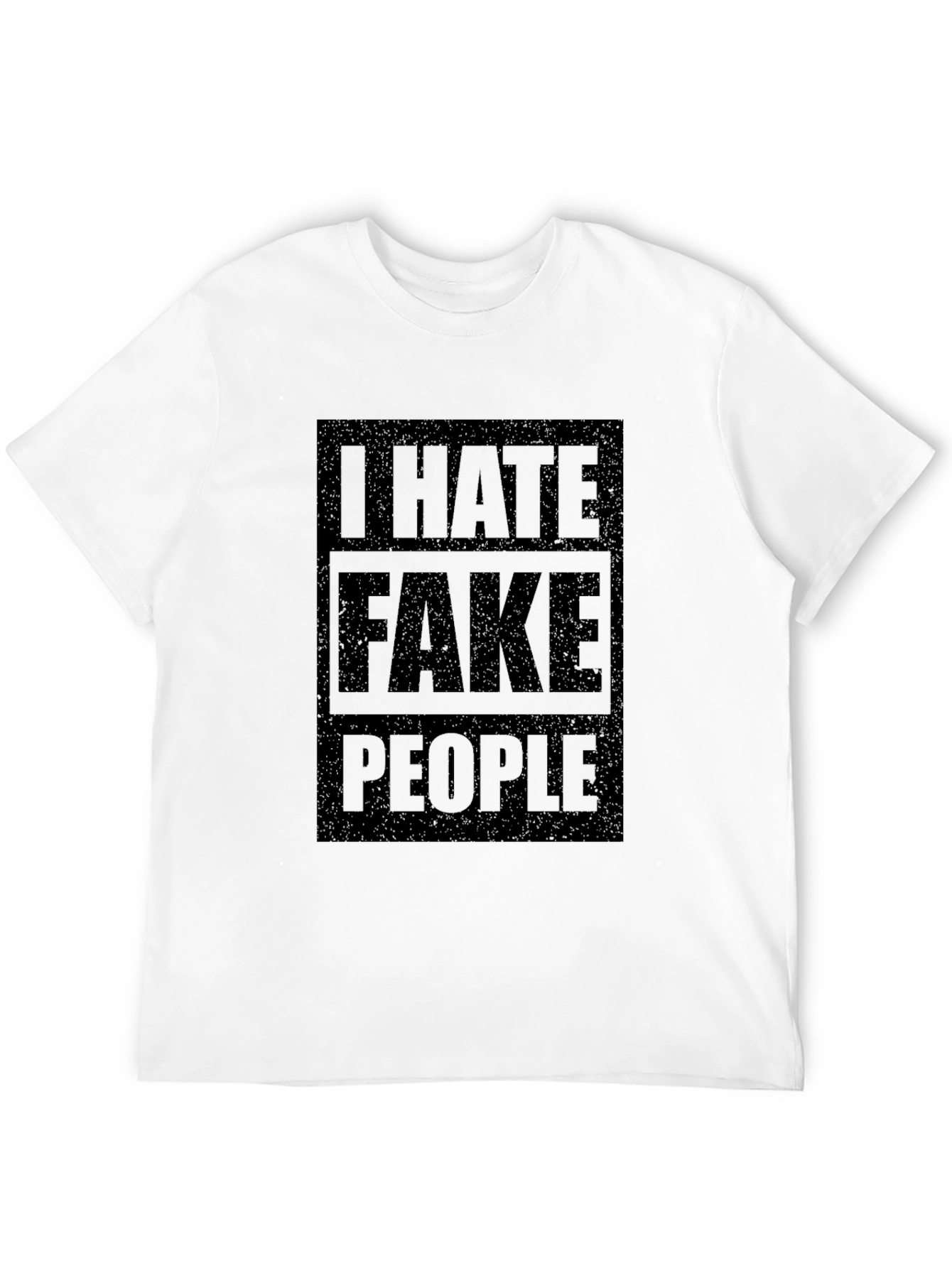 I HATE FAKE PEOPLE Black Graphic Tee