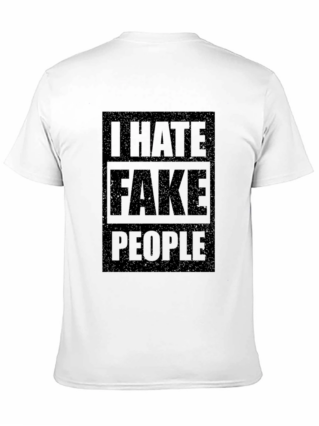 I HATE FAKE PEOPLE Black Graphic Tee