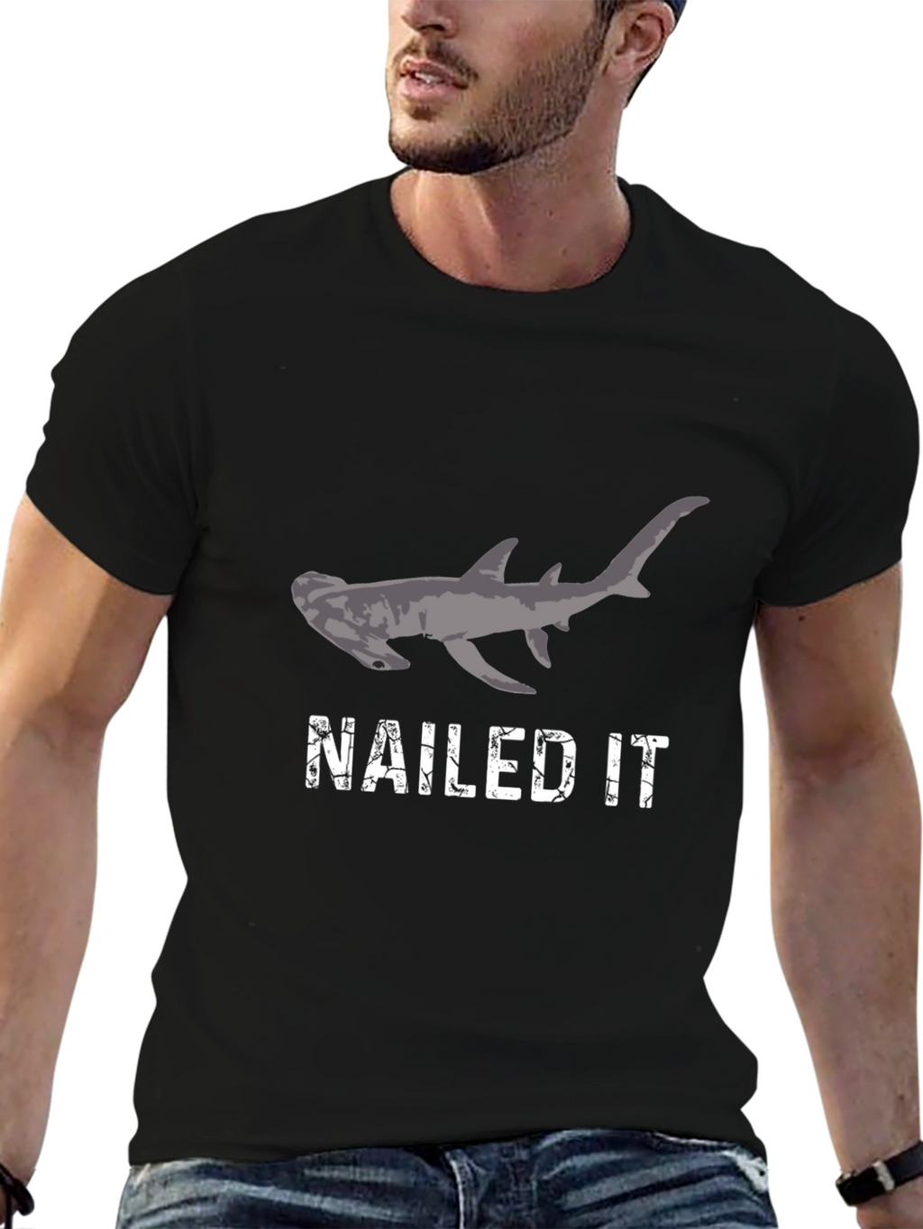 Nailed It Hammerhead Shark Graphic Tee