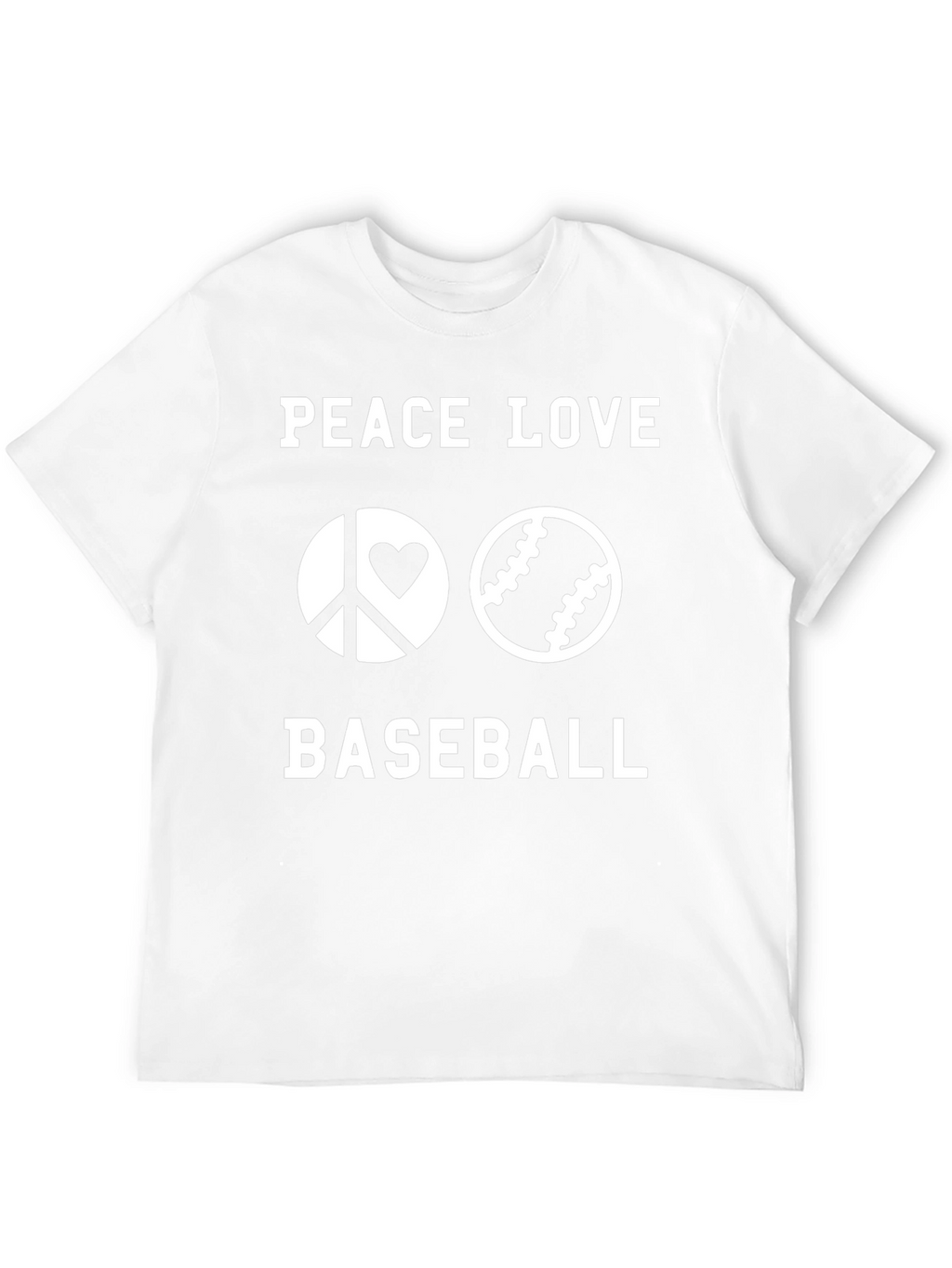 Peace Love Baseball T-Shirt