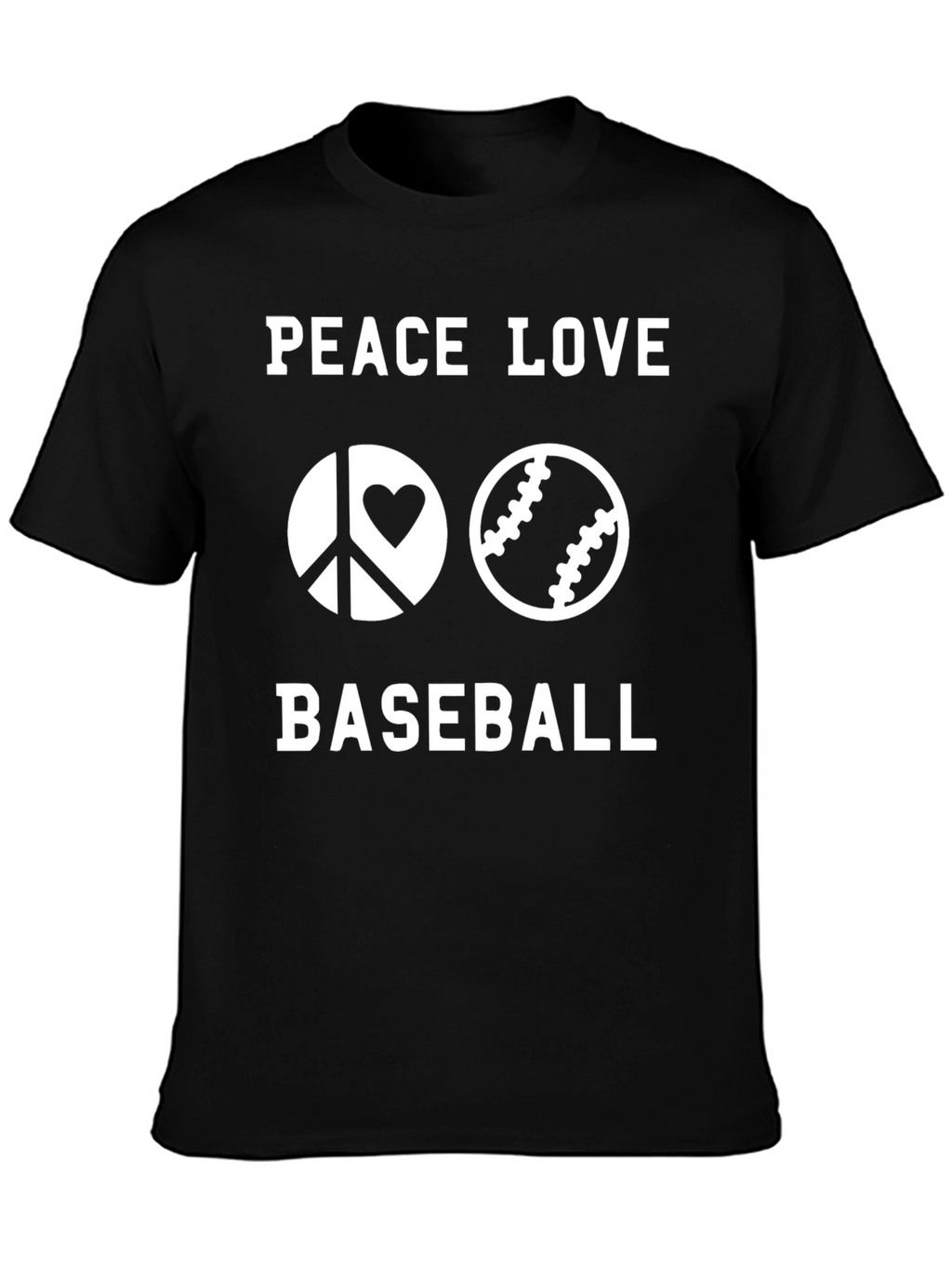Peace Love Baseball T-Shirt
