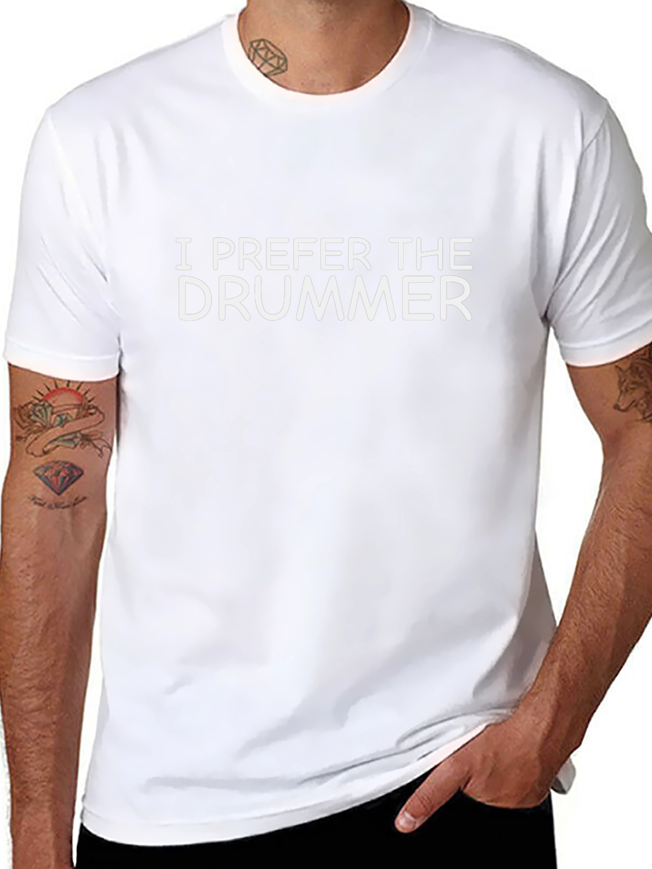 I Prefer The Drummer Black T-Shirt