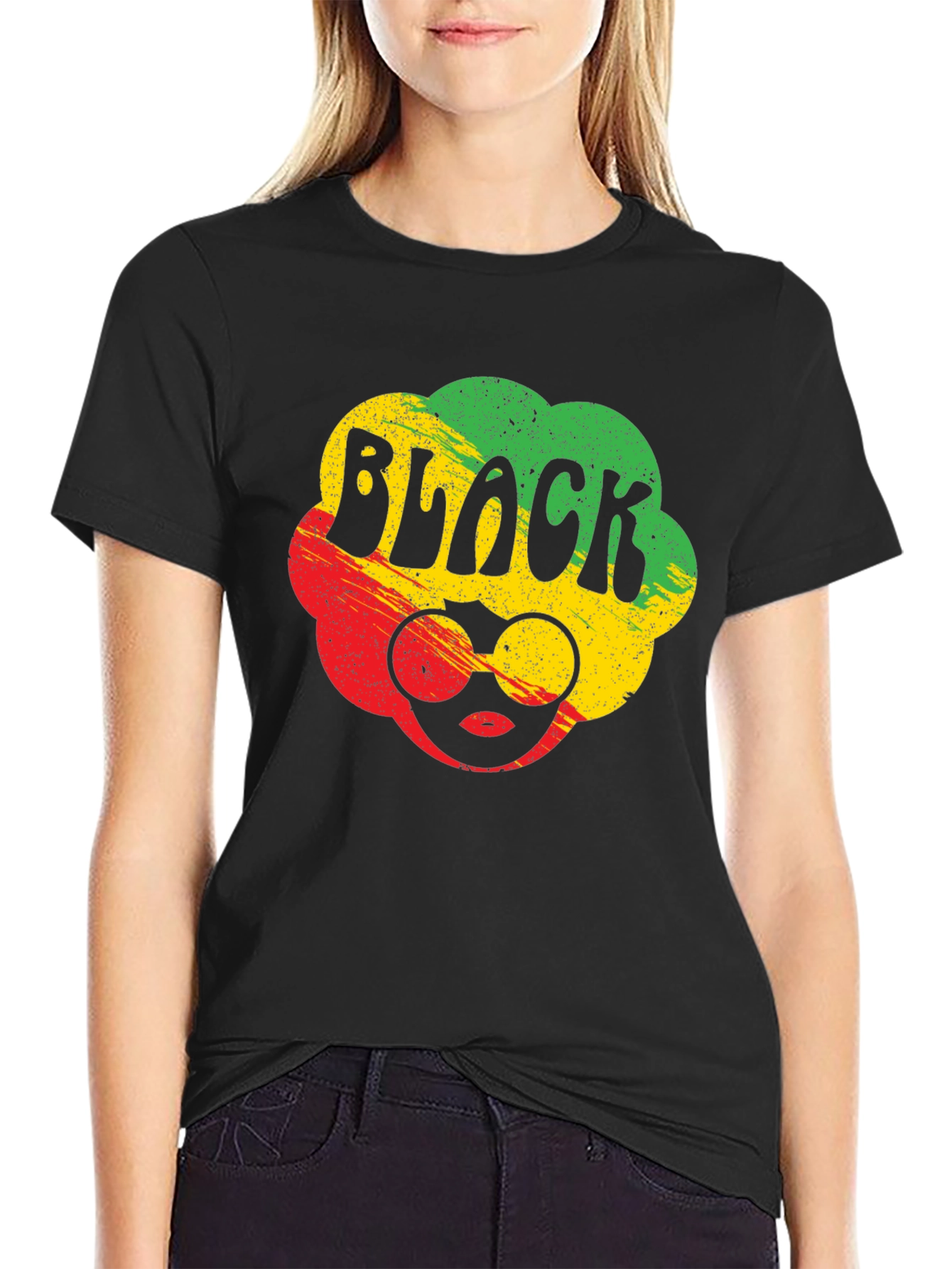 Black Pride Rasta T-Shirt - Afro Sunglasses Tee